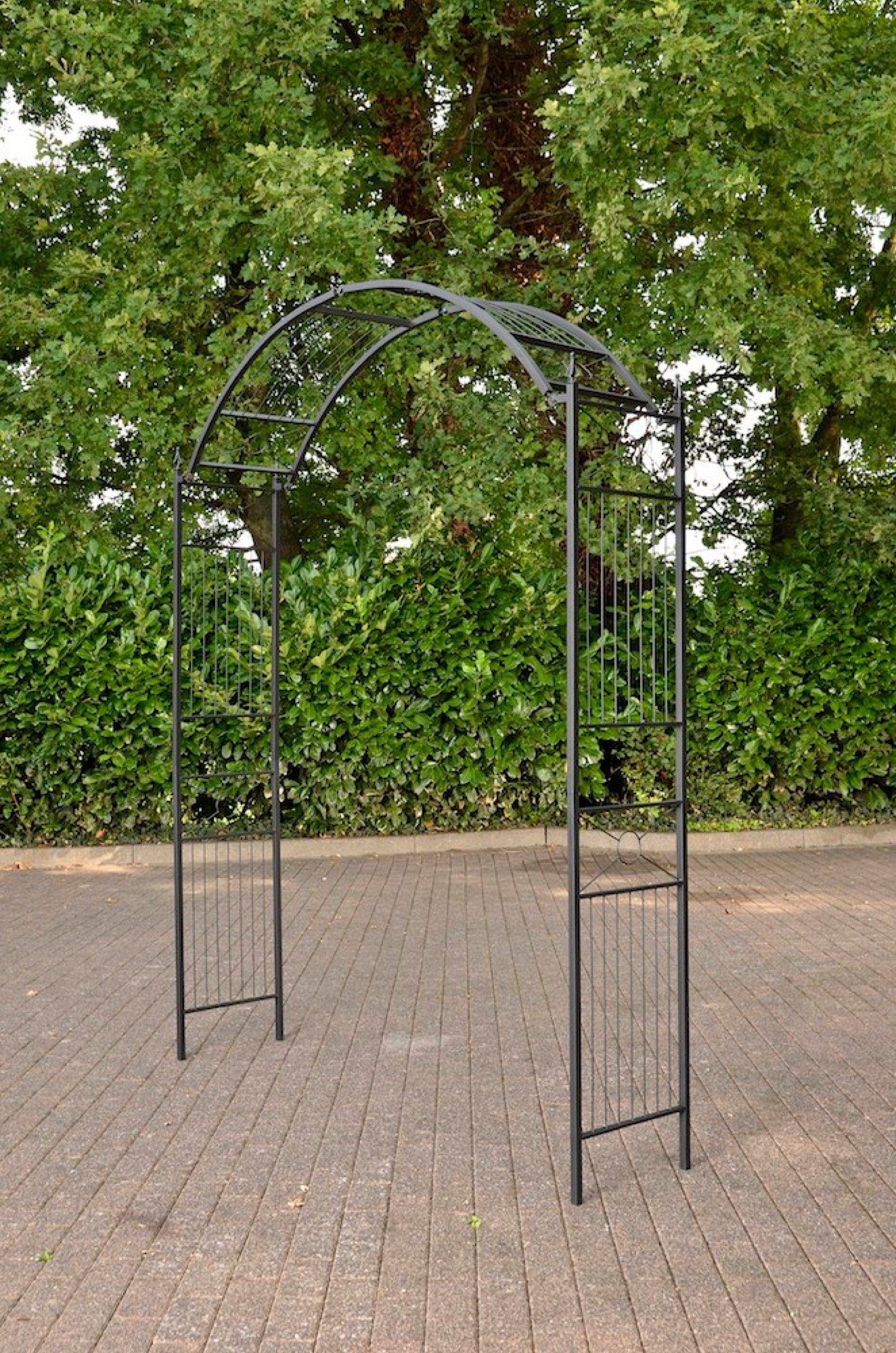 TPFGarden Rosenbogen Vario, Verstellbarer Gartenbogen - Rankgitter aus massivem Eisen, Rosengitter - Kletterhilfe - Maße (HxBxT) 235 x 175 x 40cm