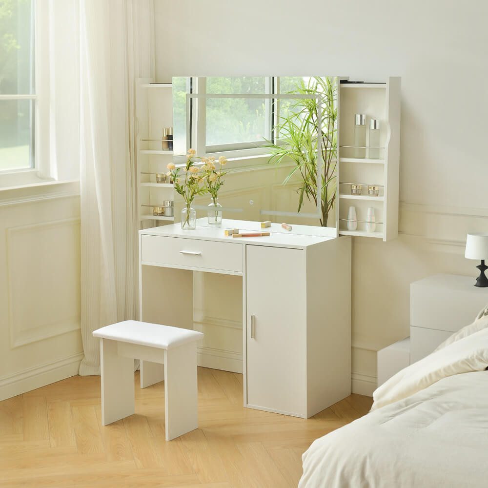 HOME DELUXE Schminktisch IMANI - Weiß günstig online kaufen