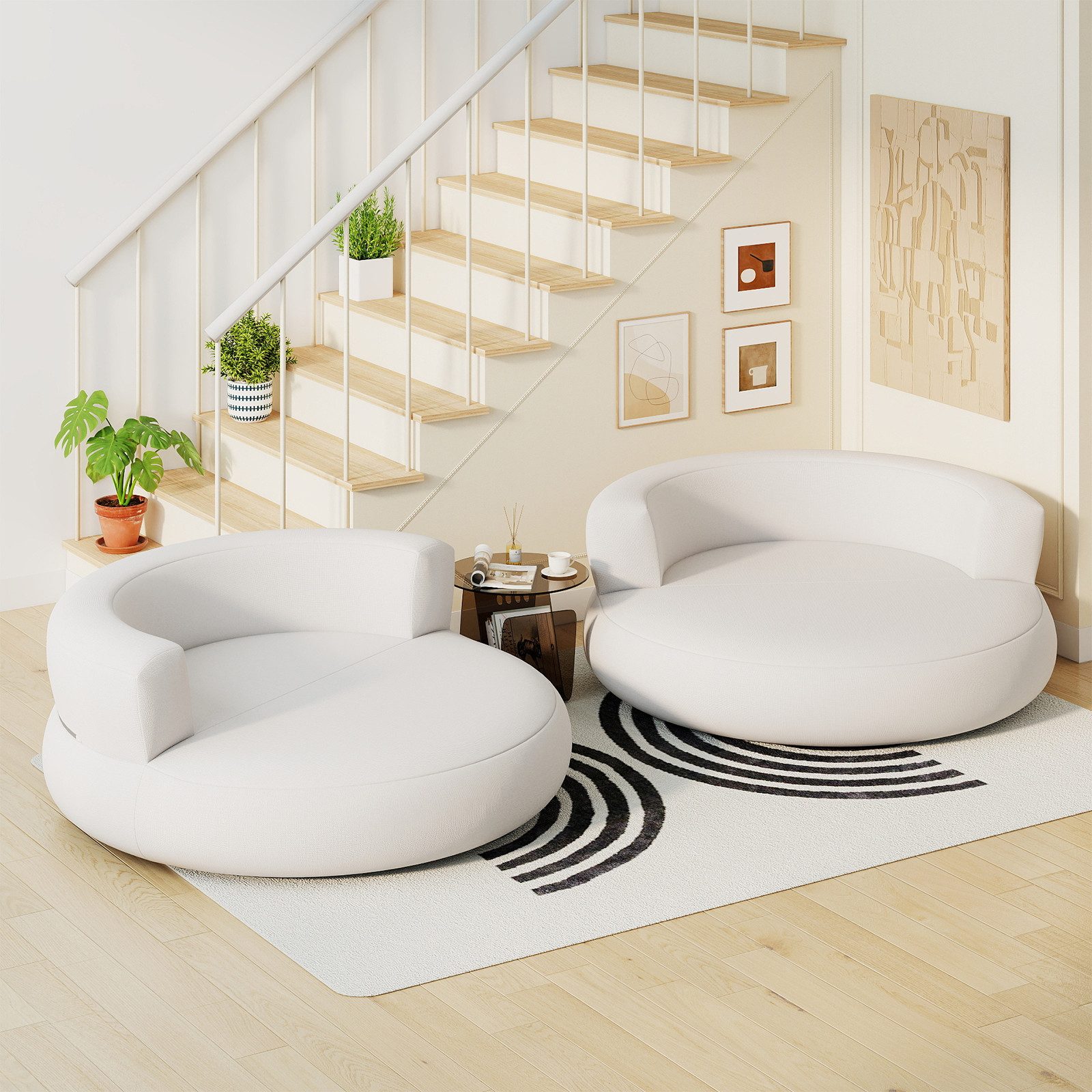 COSTWAY Luftsofa, aufbelasbares Sofa, 160 x 164 x 61 cm Luftbett