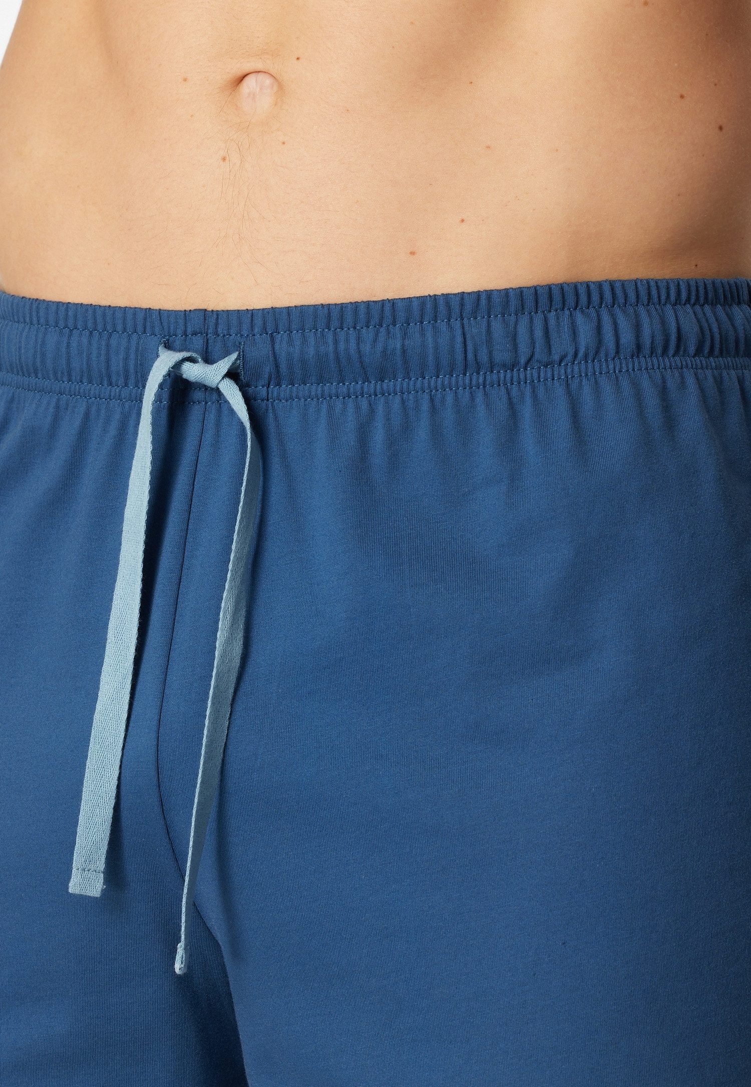Schiesser Shorty Casual Nightwear (2 tlg) mit gestreiftem Oberteil, Rundhalsausschnitt und kurzen Ärmeln – Bild 5 von 5