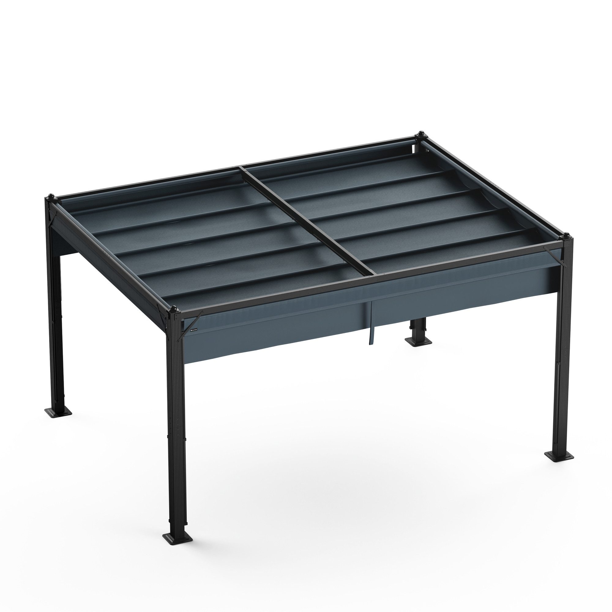 blumfeldt Pavillon Pantheon Cortina, (3x4m mit Seitenwänden), Gartenpavillon Outdoor Garten mit 4 Seiten Aluminium 227x300x400 cm