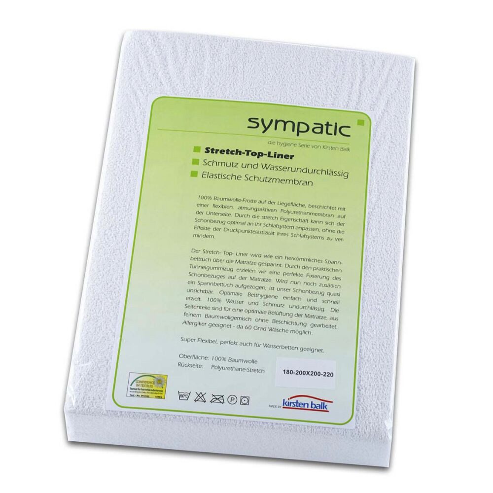Wasserbett Spannbetttuch Top-Liner, wasserdicht, Für optimale Betthygiene