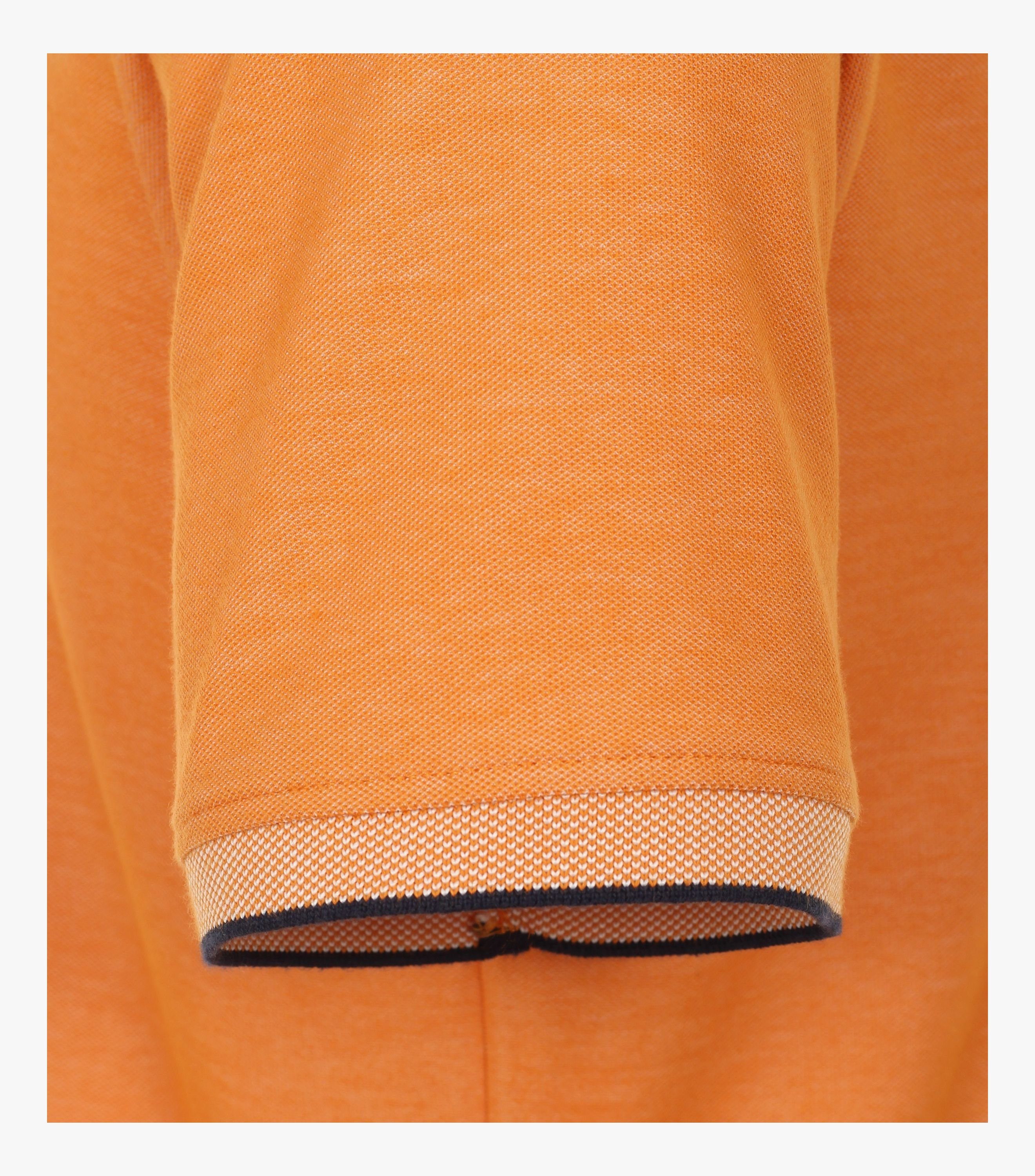 466 Stretchanteil, Passform Hochwertiger mit Poloshirt 923877300 Orange CASAMODA Normale Baumwollmix