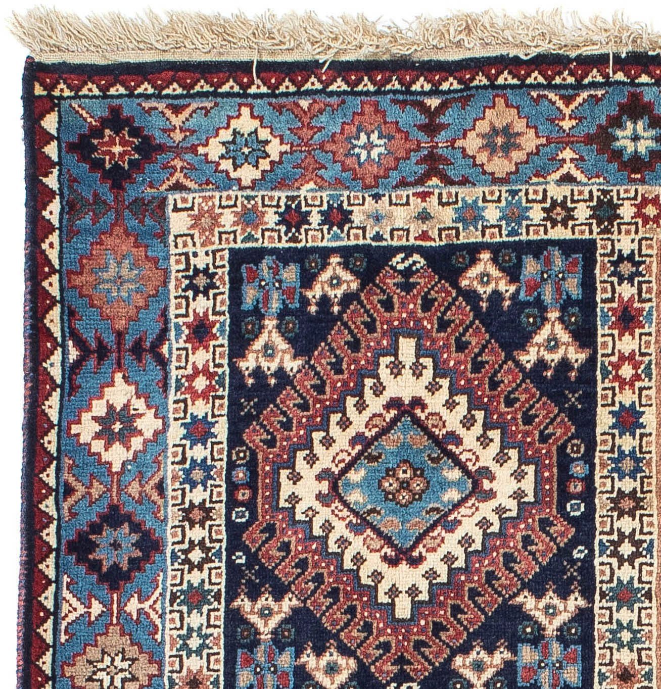 Wollteppich Yalameh Medaillon rechteckig, 102 Handgeknüpft x mm, Höhe: morgenland, cm, Rosso 10 143