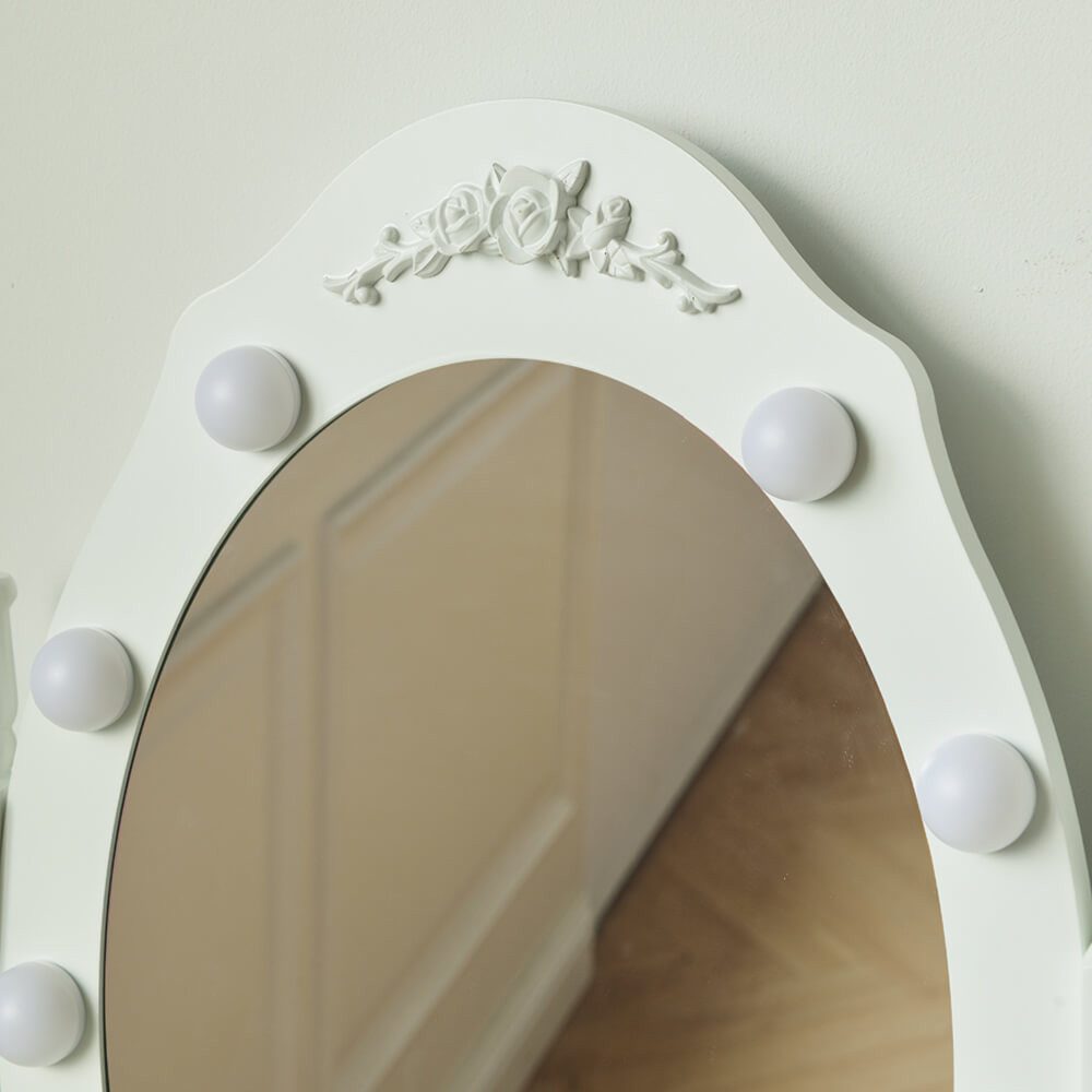 HOME DELUXE Schminktisch ROSY - 149 x 71 x 40 cm  (inkl. Hocker & Spiegel), günstig online kaufen