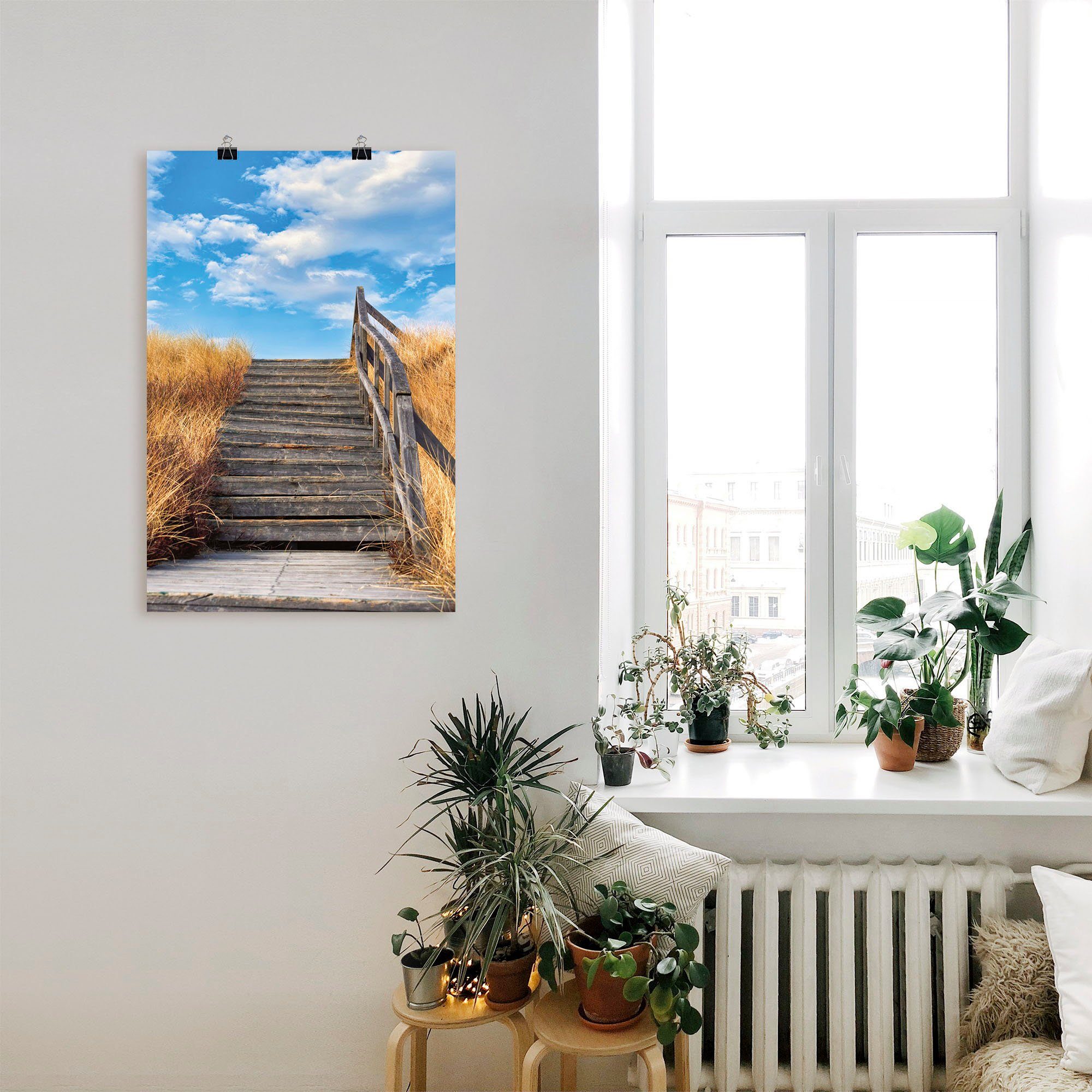 Artland Wandbild »Treppe Bohlenweg Insel Amrum«, Küstenbilder (1 Stück), in vielen Größen & Produktarten - Alubild / Outdoorbild für den Außenbereich, Leinwandbild, Poster, Wandaufkleber / Wandtattoo auch für Badezimmer geeignet-kaufen