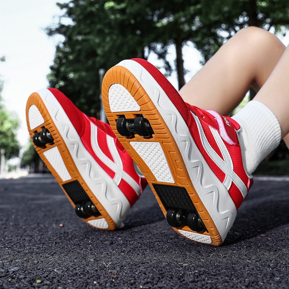 HUSK'SWARE Rollschuhe, (rutschhemmende Sportschuhe Freizeitschuhe, Kinder Rollschuhe Sneaker Mädchen Jungen), 2 in 1 Freizeitschuhe mit einziehbaren Rollen Sportschuhe