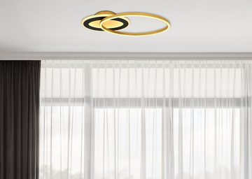 Globo Deckenleuchte Deckenleuchte Wohnzimmer LED Deckenlampe Schlafzimmer gold Flur