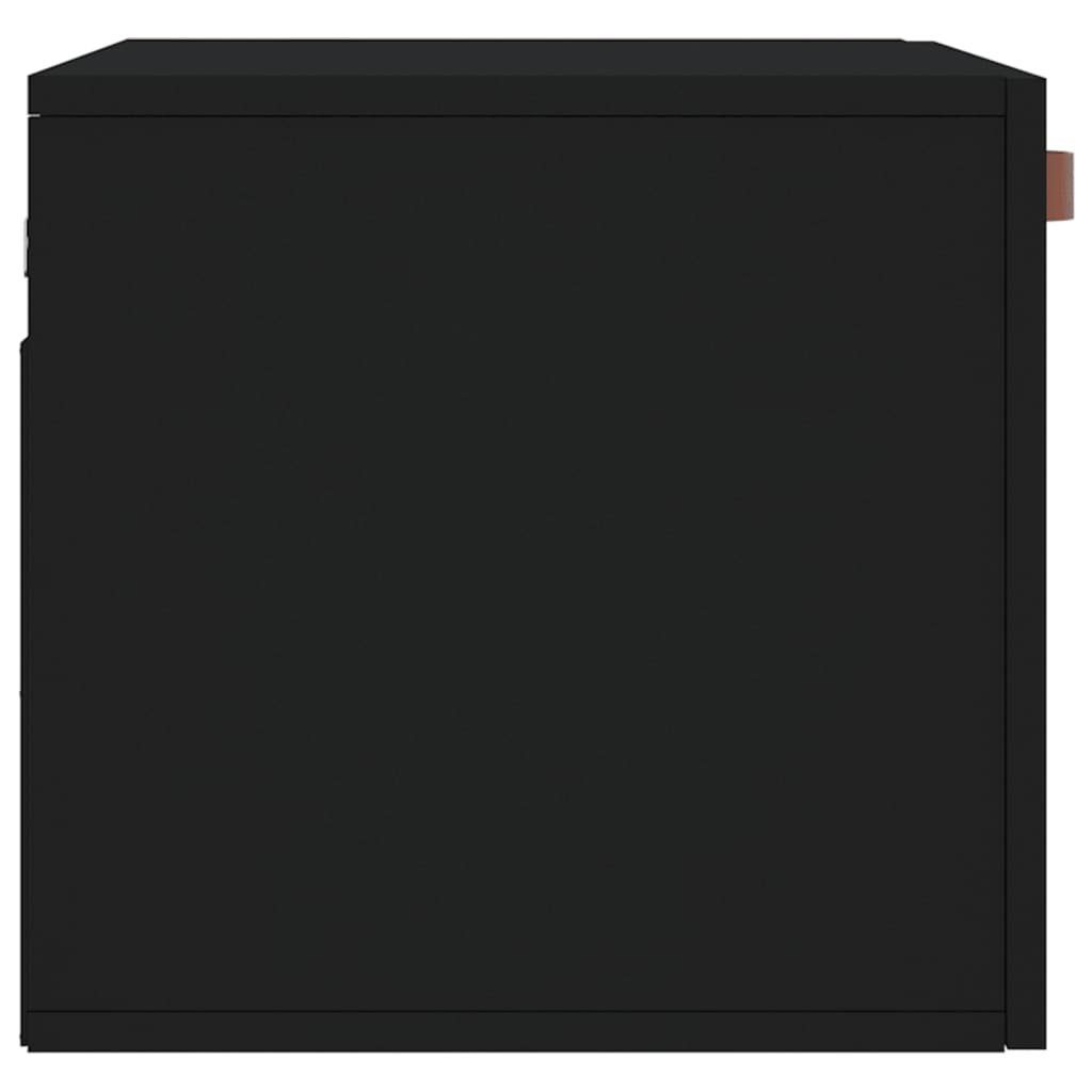 Fächerschrank vidaXL (1-St) 60x36,5x35 cm Schwarz Holzwerkstoff Wandschrank