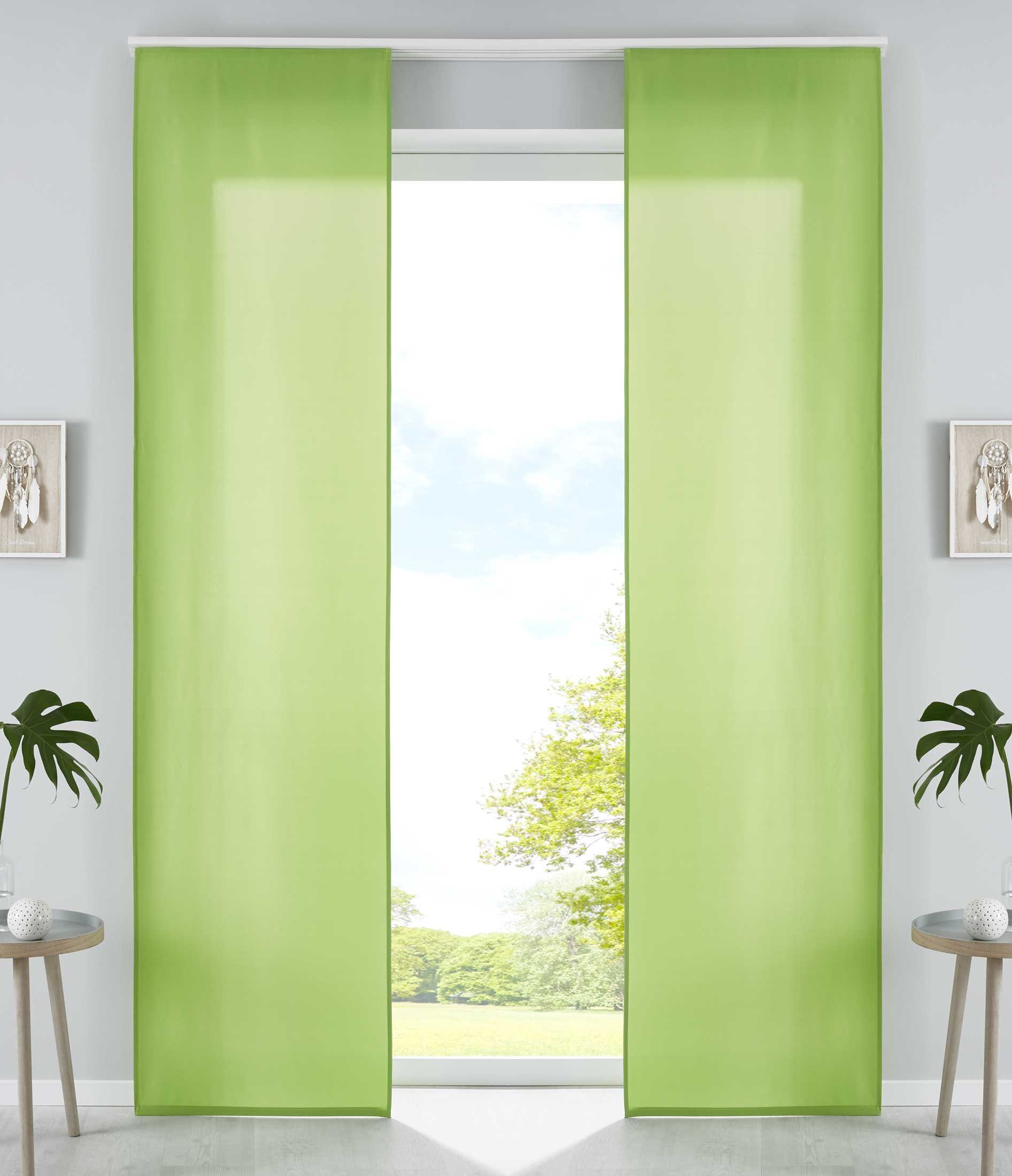 Gardinenbox Schiebegardine (2 St), Paneelwagen, blickdicht, Flächenvorhänge günstig online kaufen