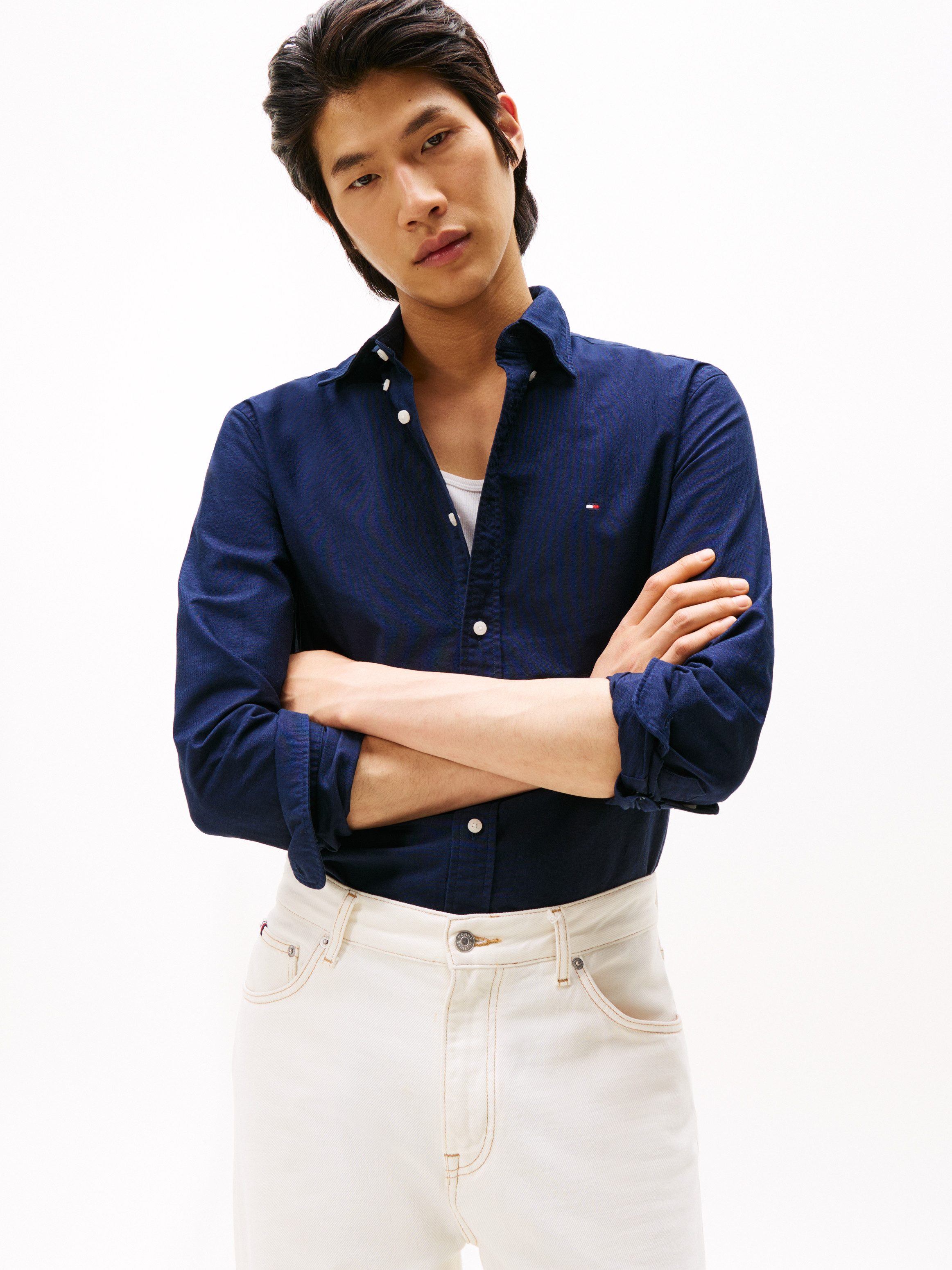 Tommy Hilfiger Langarmhemd SOLID HERITAGE OXFORD Regular Fit SHIRT günstig online kaufen