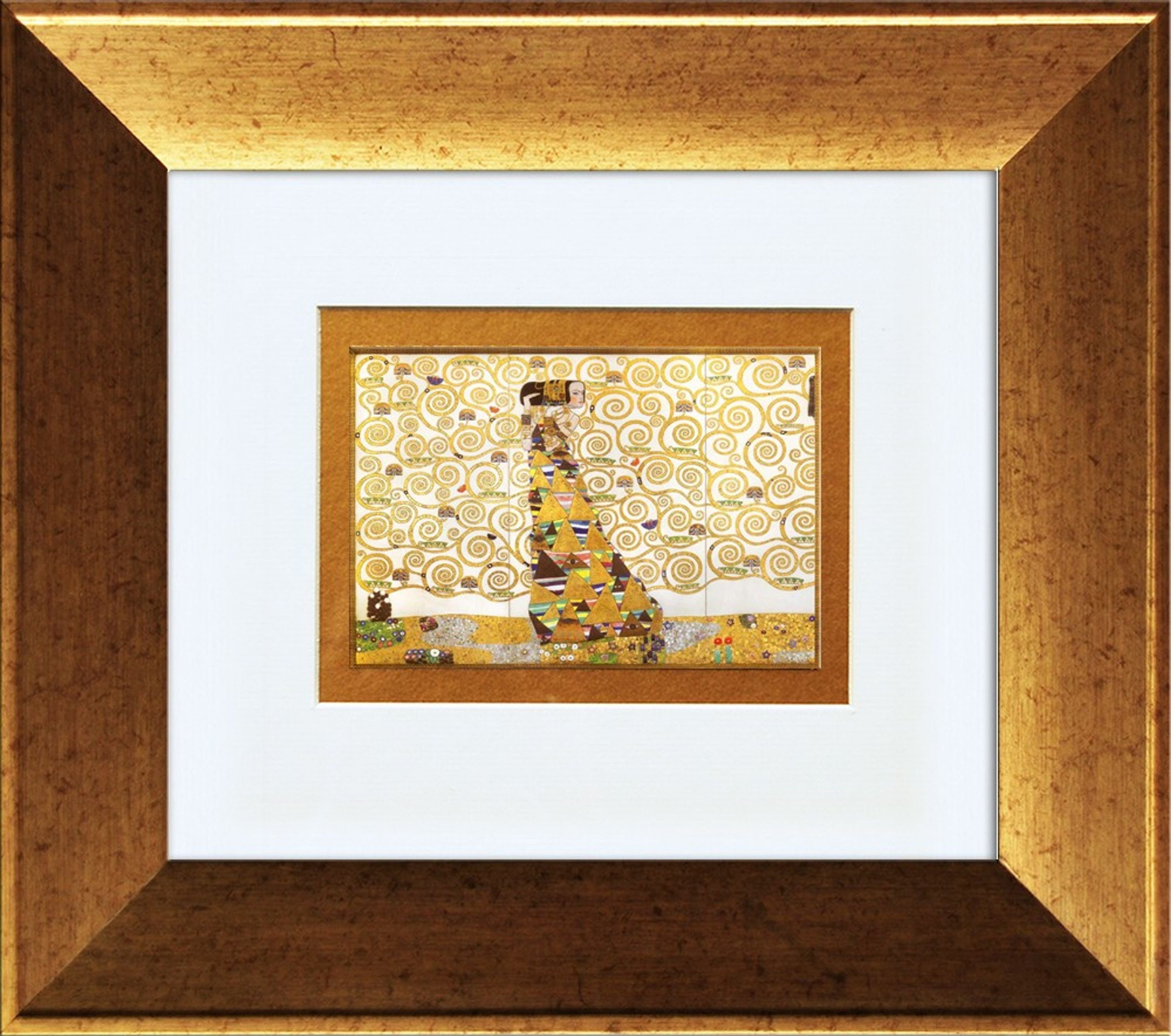 - Wandbild, 41x36cm Gustav mit Rahmen Poster artissimo gerahmt / Bild / Klimt: life Gustav Lebensbaum of Bild The mit Rahmen tree Klimt