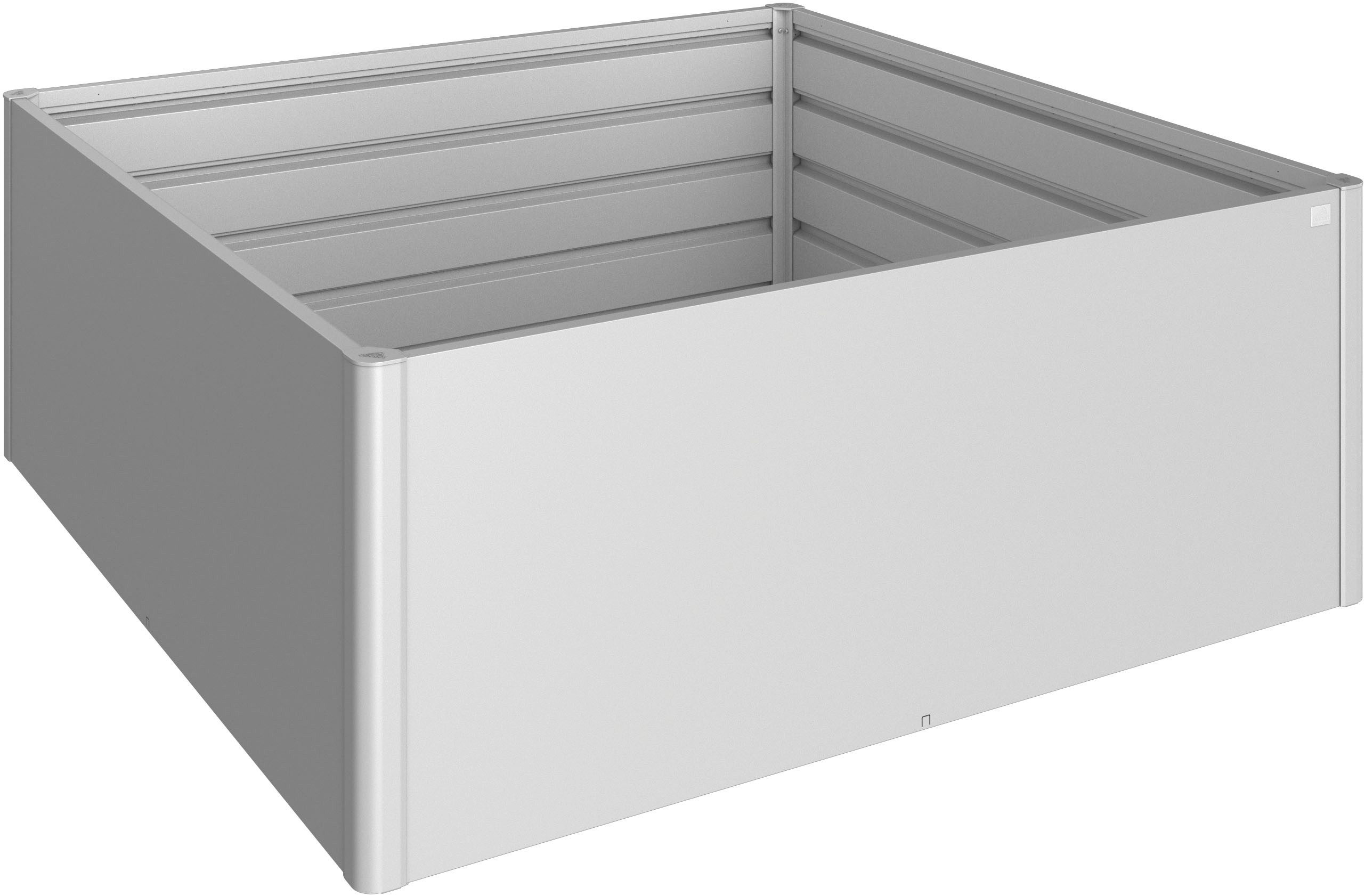 Biohort Hochbeet 2x2 silber-metallic, 201x201x77 cm, extrem langlebig, aus Metall