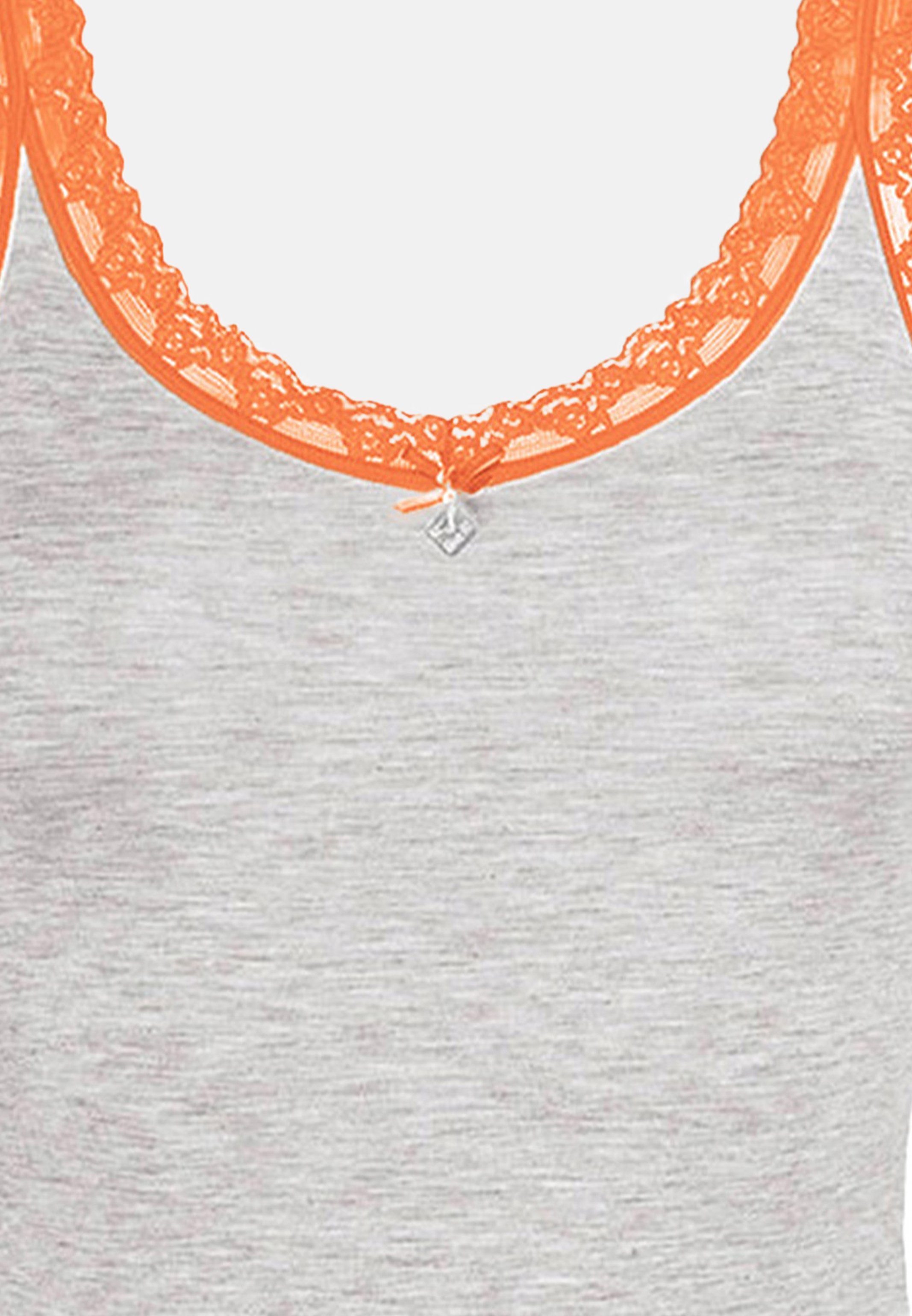 Kim 2er auf Im modischen - Haut der it! Shirt Passform, Perfekte Orange Angenehm 2-St) (Spar-Set, like Design, Unterhemd Pack