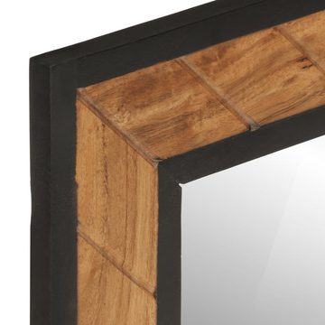 vidaXL Badezimmerspiegelschrank 2-tlg. Badmöbel-Set Eisen und Massivholz Akazie