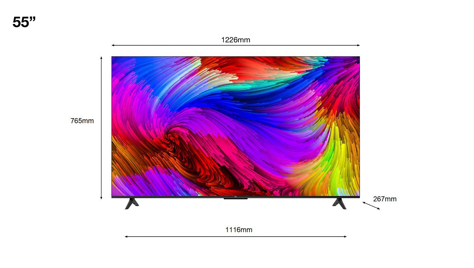 Dolby LED-Fernseher HDMI TV, 2.1) 55RP630X1 cm/55 HDR, Zoll, Roku HDR10, (139 Smart-TV, 4K TCL Game Vision, HD, Ultra Master,