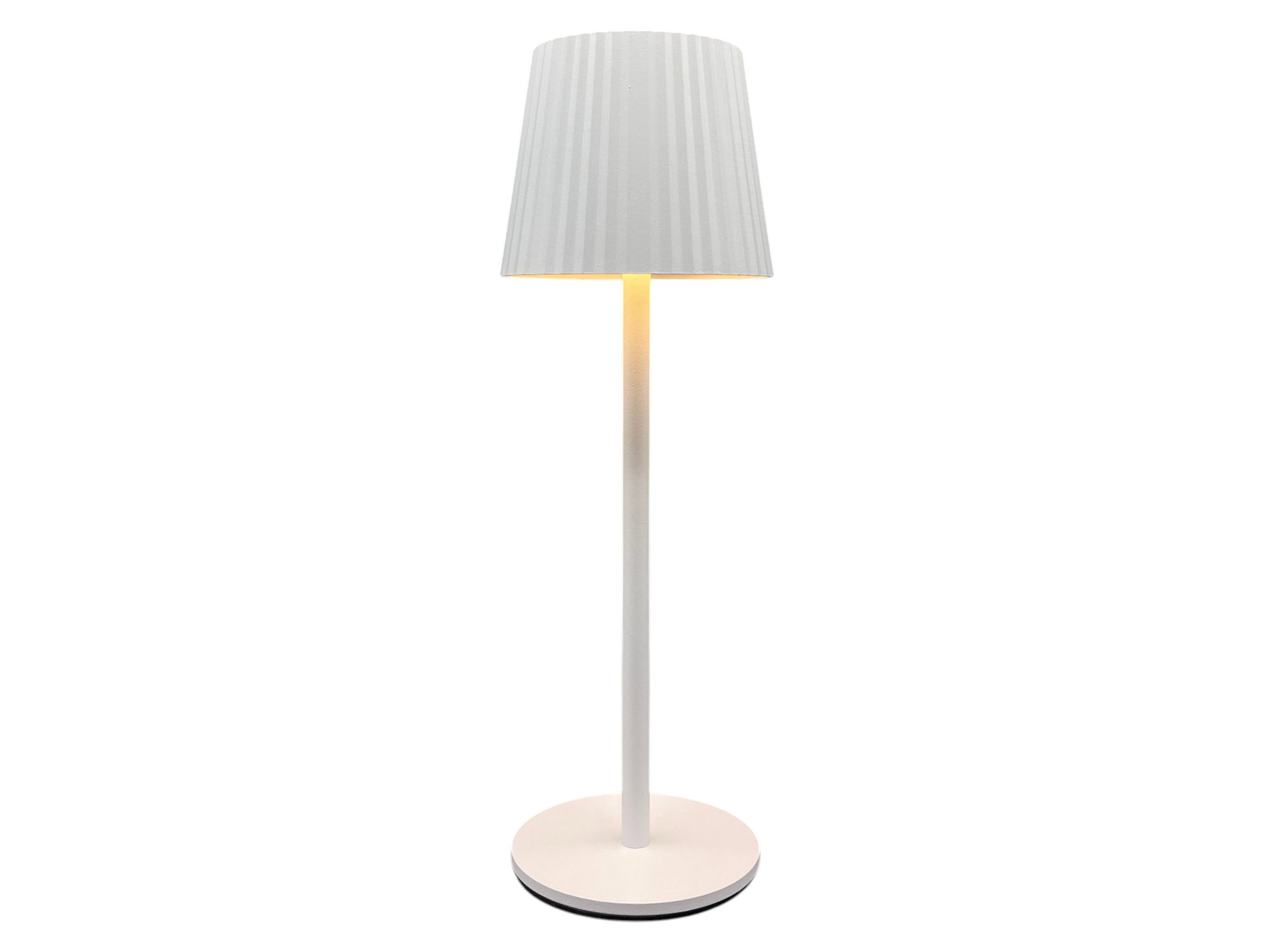 Coen Bakker Deco BV LED Tischleuchte Portable Light, LED, warmweiß, kaltweiß, neutralweiß, aufladbar außen weiß USB touch geriffelt 9x27,5cm