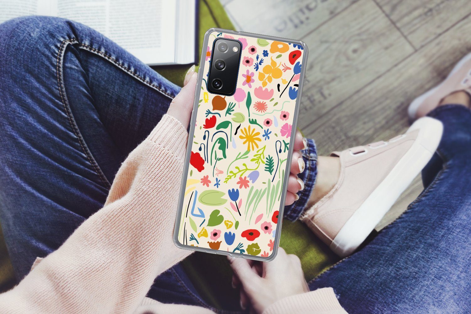 MuchoWow Handyhülle für Samsung Galaxy S20 FE Blumen - Muster - Pflanzen, Phone Case, Silikon, Schutzhülle Dünn