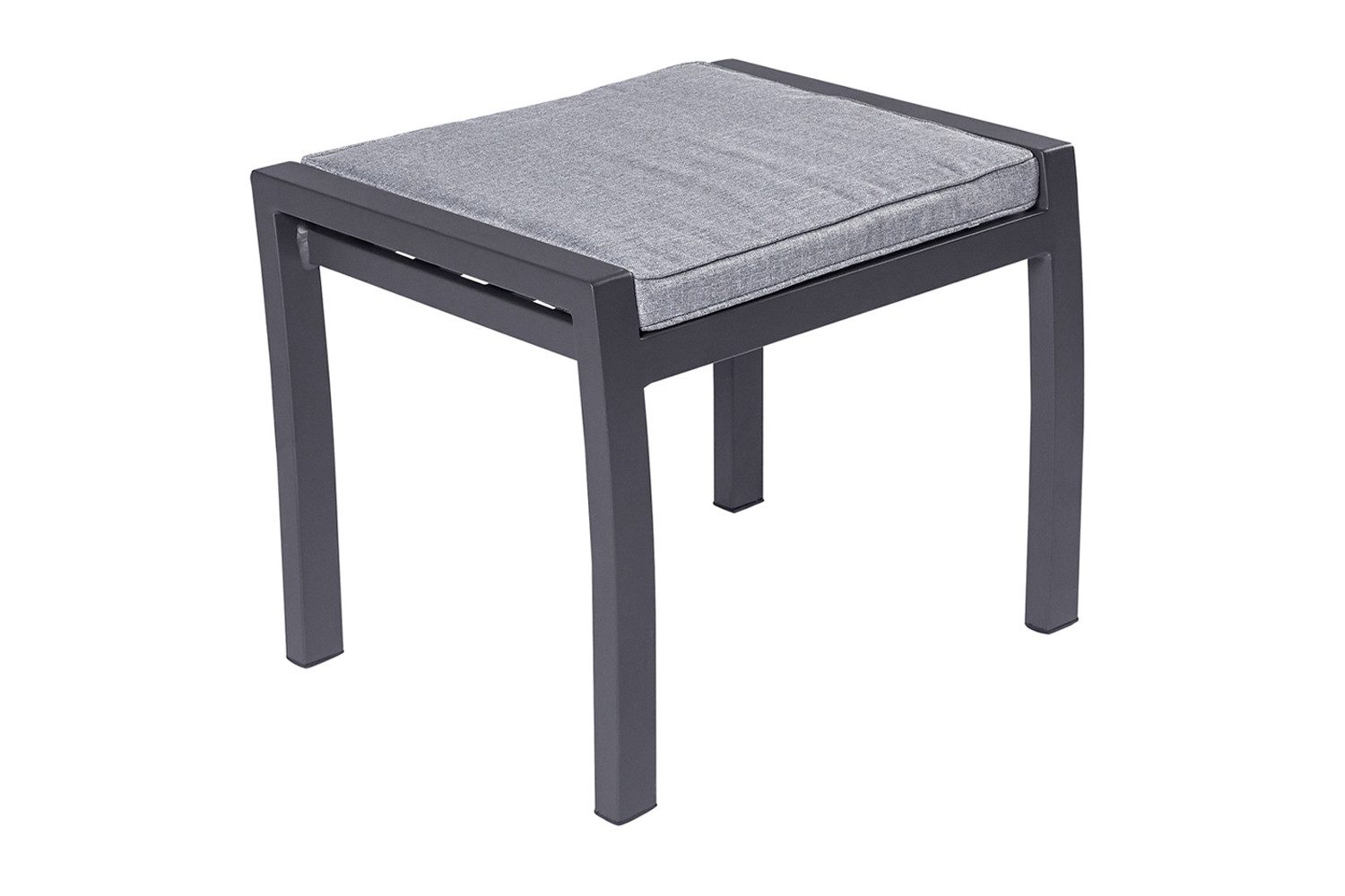 dasmöbelwerk Gartenlounge-Hocker Hocker Fußbank Burundi inkl. Kissen Garten Anthrazit Aluminium