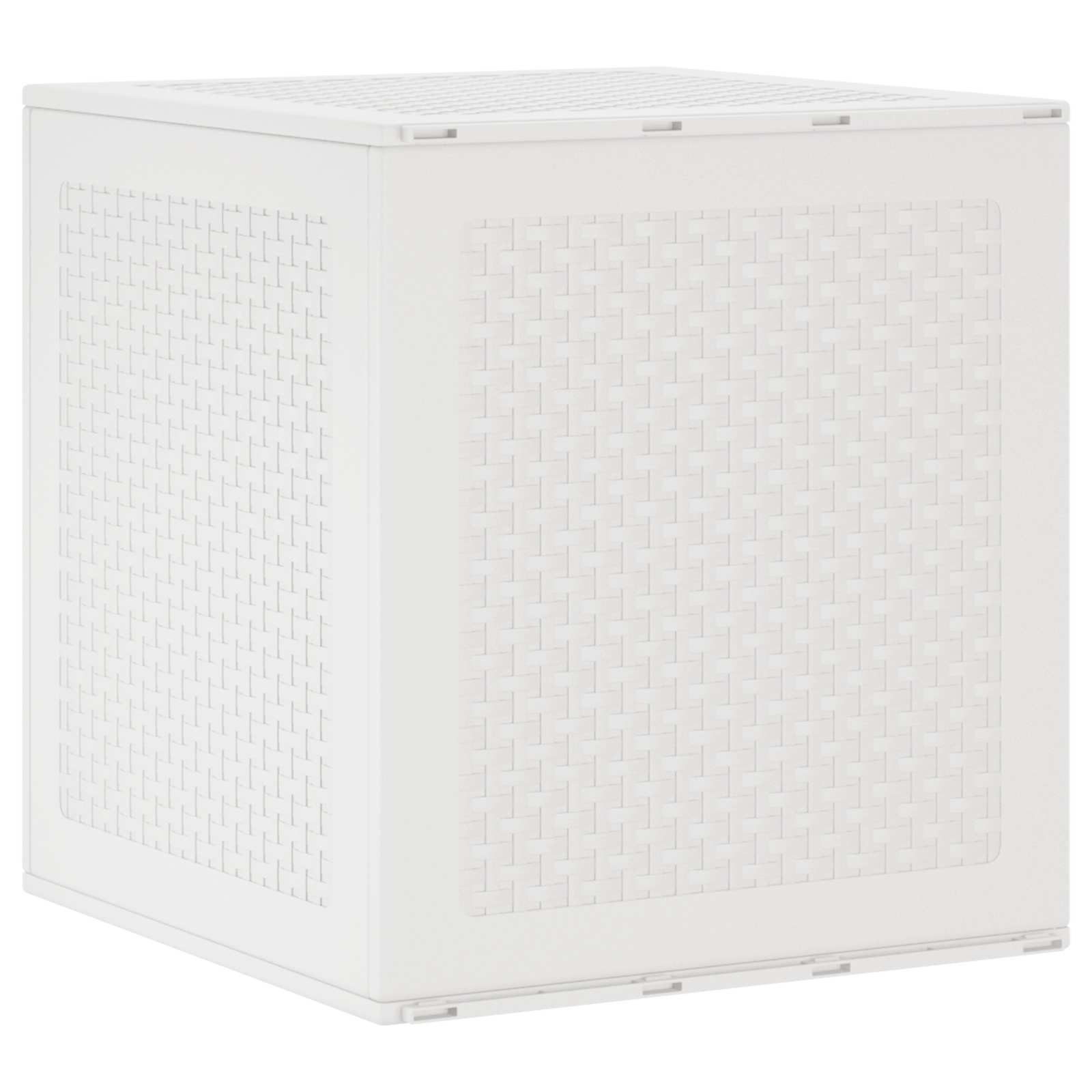 vidaXL Aufbewahrungsbox, Aufbewahrungsbox mit Speicher Weiß 55 x 53 x 57 cm Polypropylen