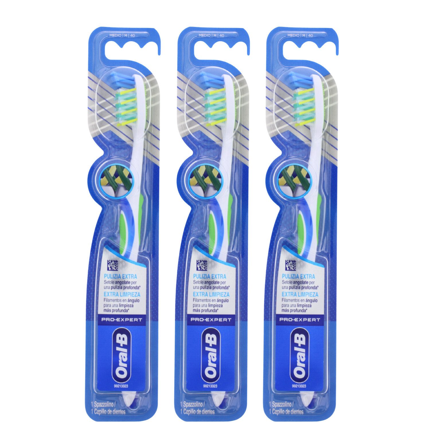 OralB Zahnbürste 3 x OralB Pro Expert Zahnbürste Cross Action M40 Mittel Handzahnbürst