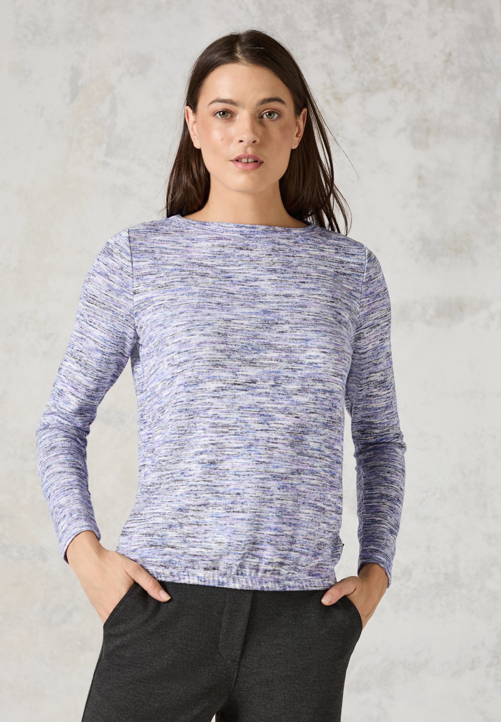 CECIL Langarmshirt mit U-Boot-Ausschnitt