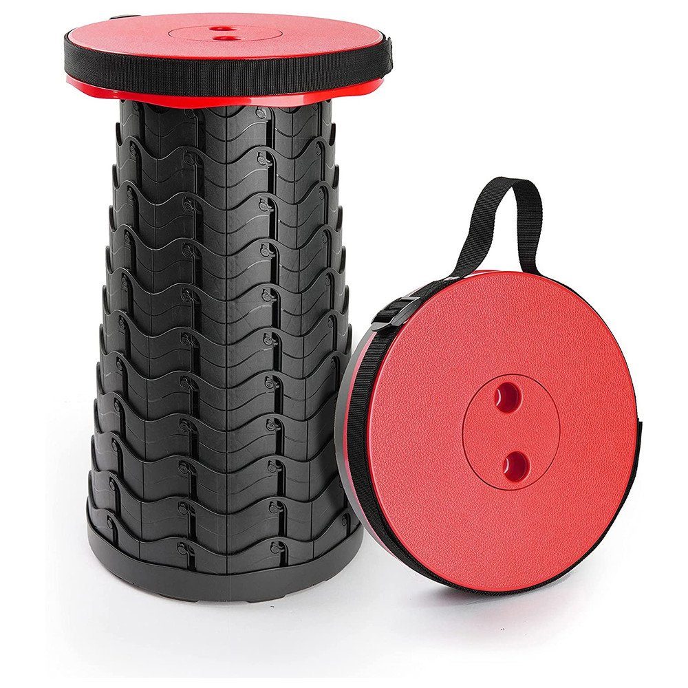 Dönges Hocker Teleskophocker, Traglast 180 kg, rot/schwarz günstig online kaufen