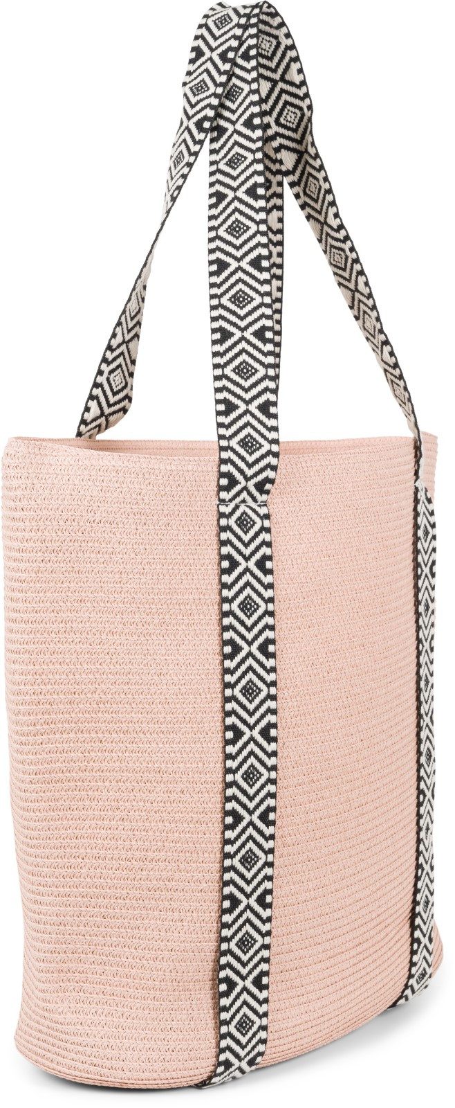 styleBREAKER Strandtasche Papierstroh Strandtasche Azteken Muster (1-tlg)