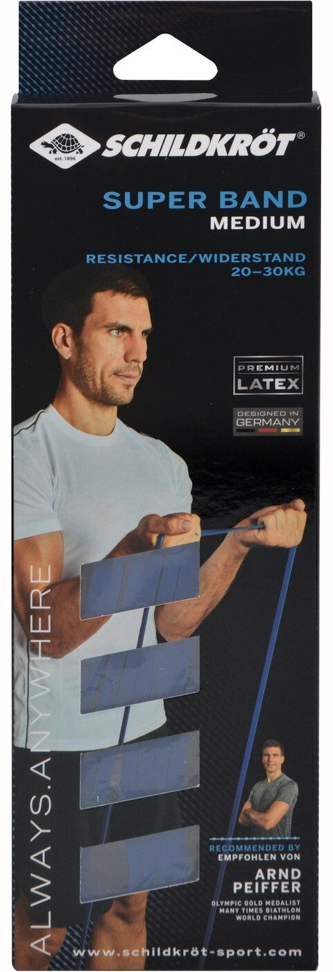 Schildkröt-Fitness Yogagurt SUPER BAND Medium 32mm blue, 1 Widerstandsband, in 4C Box KEINE FARBE
