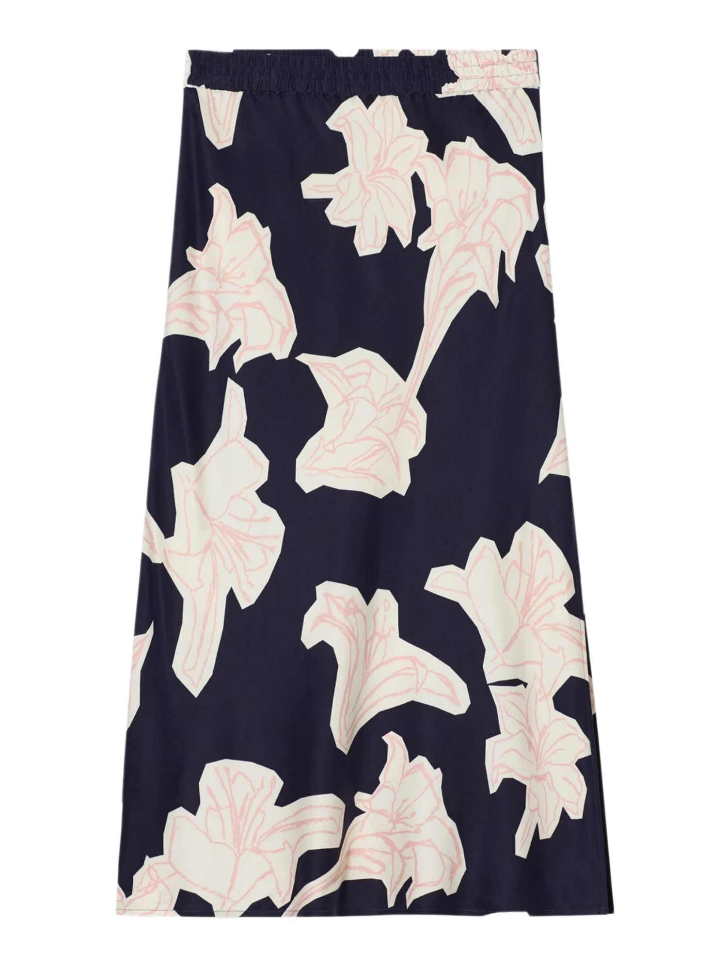 CLOSED A-Linien-Rock blau,Casual,Cupro,Floral,Casual Fit