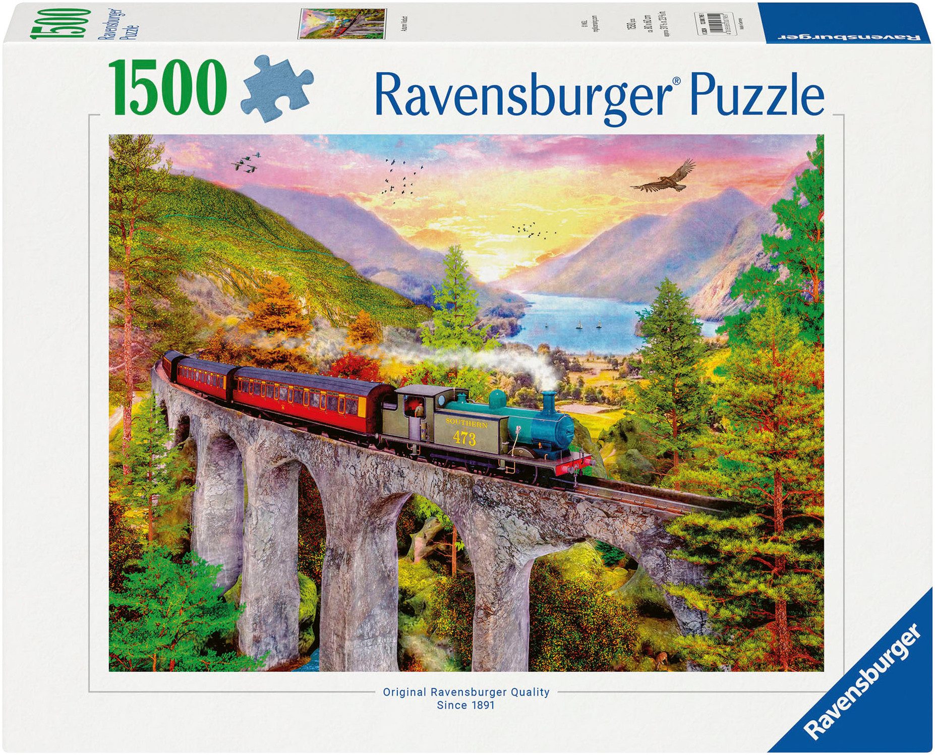 Ravensburger Puzzle Zugfahrt im Herbst, 1500 Puzzleteile, Made in Germany günstig online kaufen