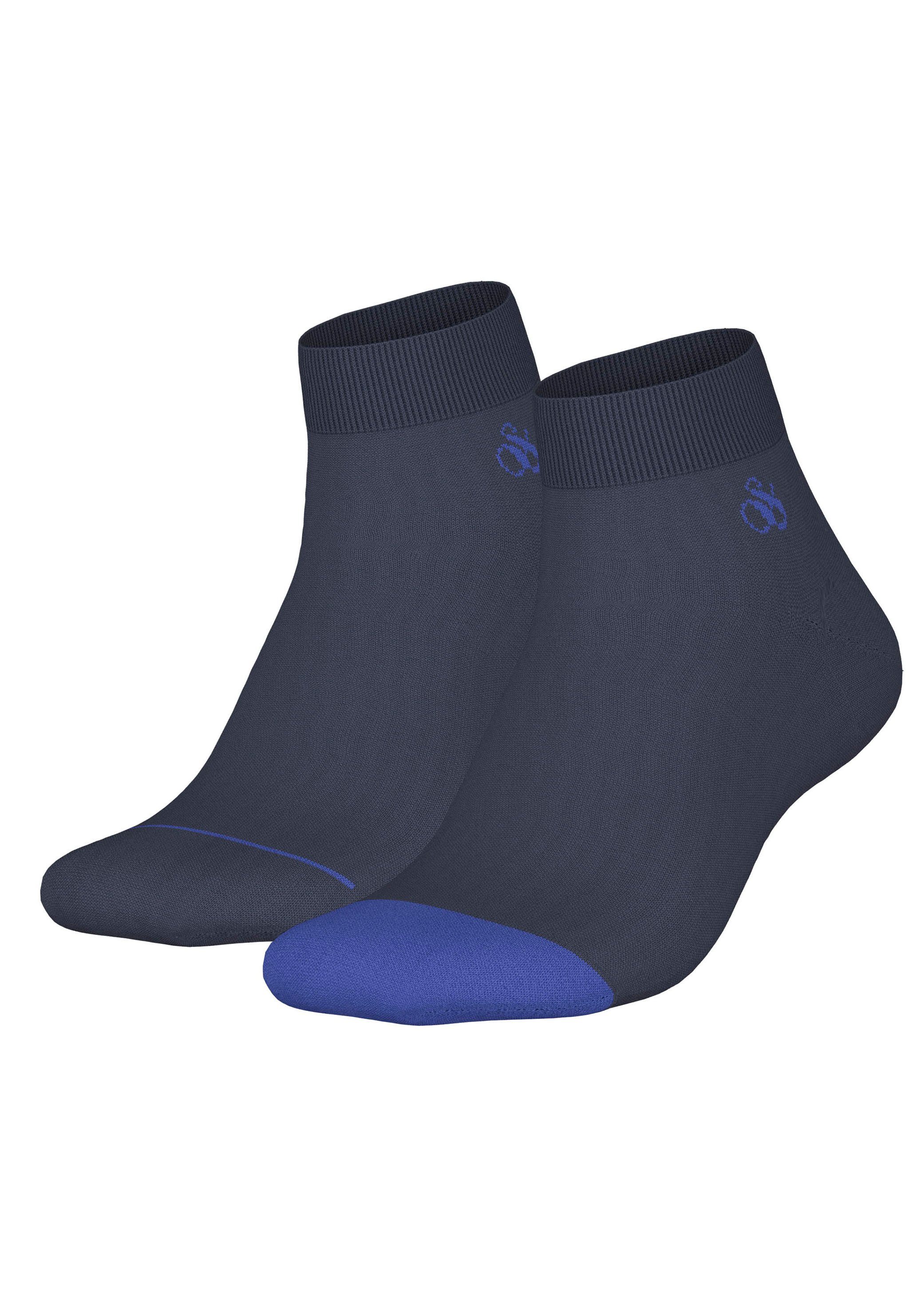 Scotch & Soda Shrunk High Quality Sneakersocken, Sparpackeung blau Kurzsocken (2-Paar) Atmungsaktiv