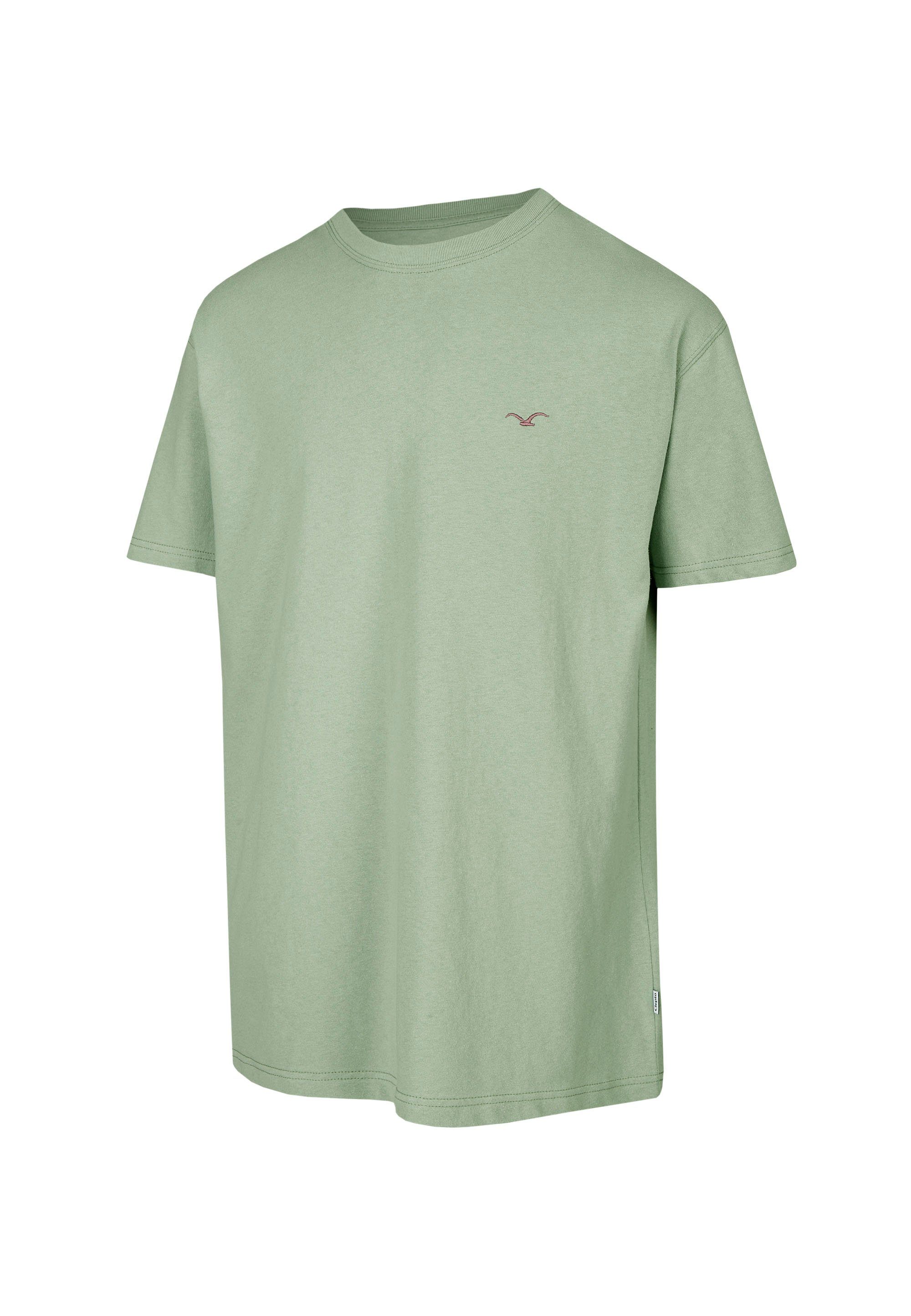 Cleptomanicx Boxy in 2 T-Shirt Ligull Design schlichtem hellgrün
