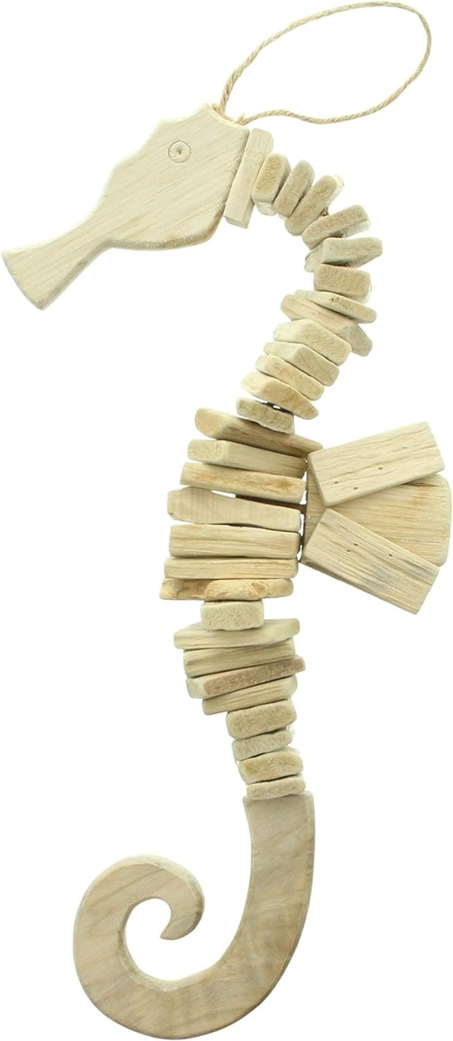 Dekoleidenschaft Dekohänger "Seepferdchen" aus Treibholz, 45 cm hoch, Hängedeko, Türdeko, Wanddeko, Fensterdeko, Deckenahnhänger, Fensterhänger, Dekoanhänger, Holzdeko