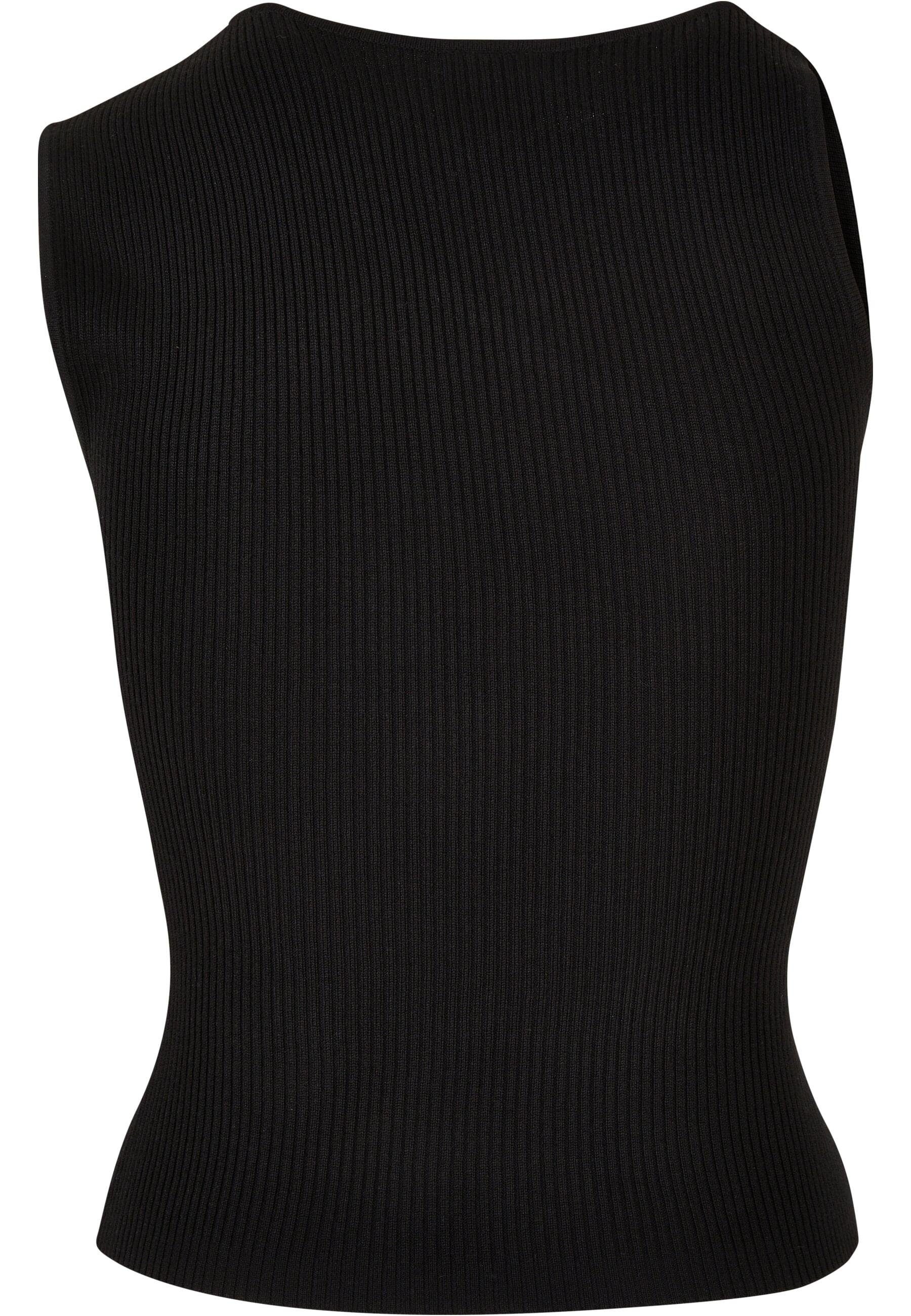 URBAN CLASSICS T-Shirt Urban Classics Damen Ladies Rib Knit Asymmetric Top günstig online kaufen