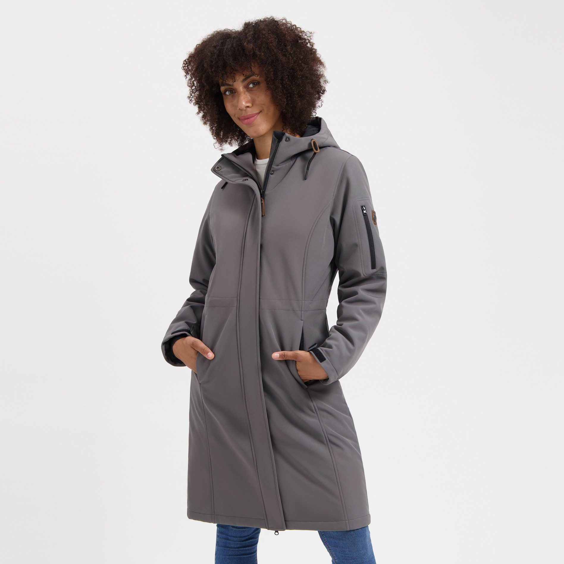 Travelin' Softshelljacke Travelin' Uvana Jack Lady Dark Grey 3XL
