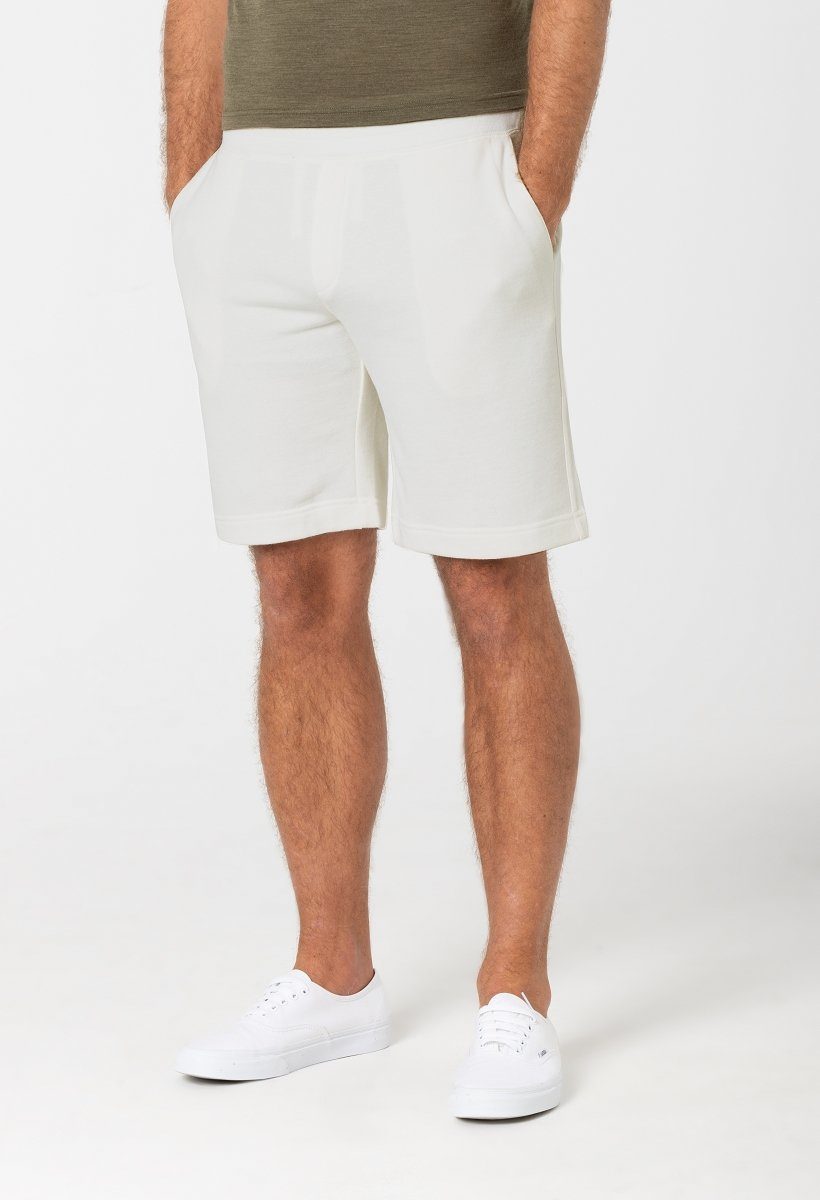 atmungsaktiver Shorts Merino-Materialmix M Shorts Merino KNITTED SHORTS WHITE SUPER.NATURAL FRESH
