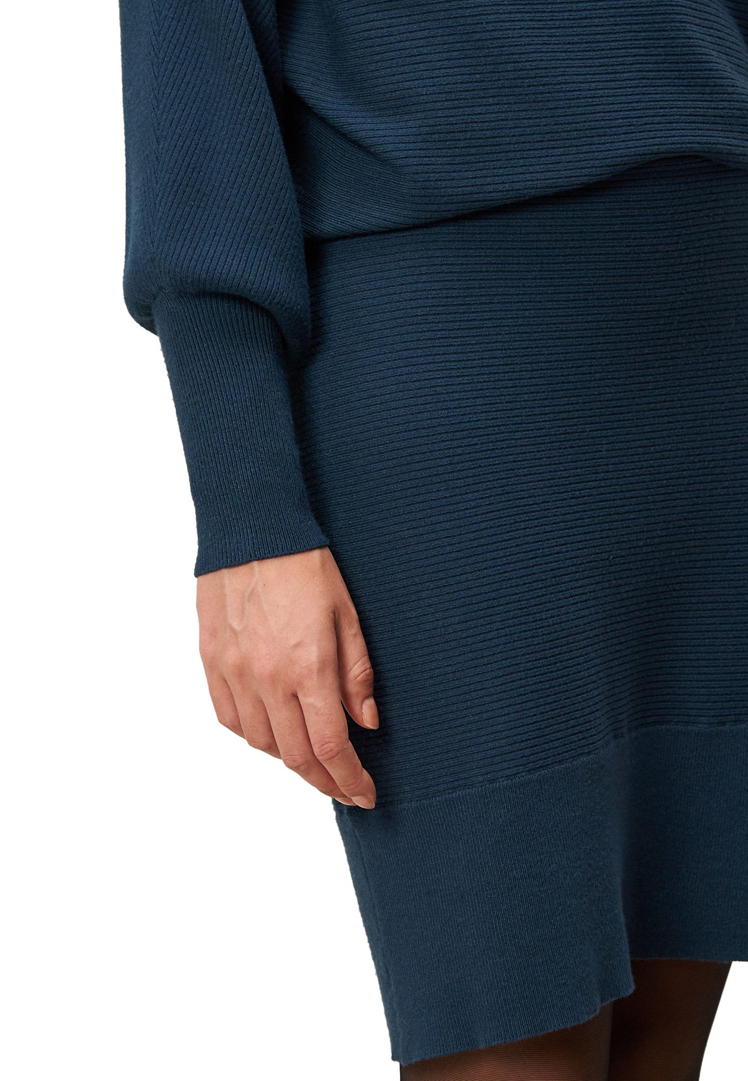 Zero Strickkleid Damen strukturiert U-Boot Ausschnitt Plain/ohne Details