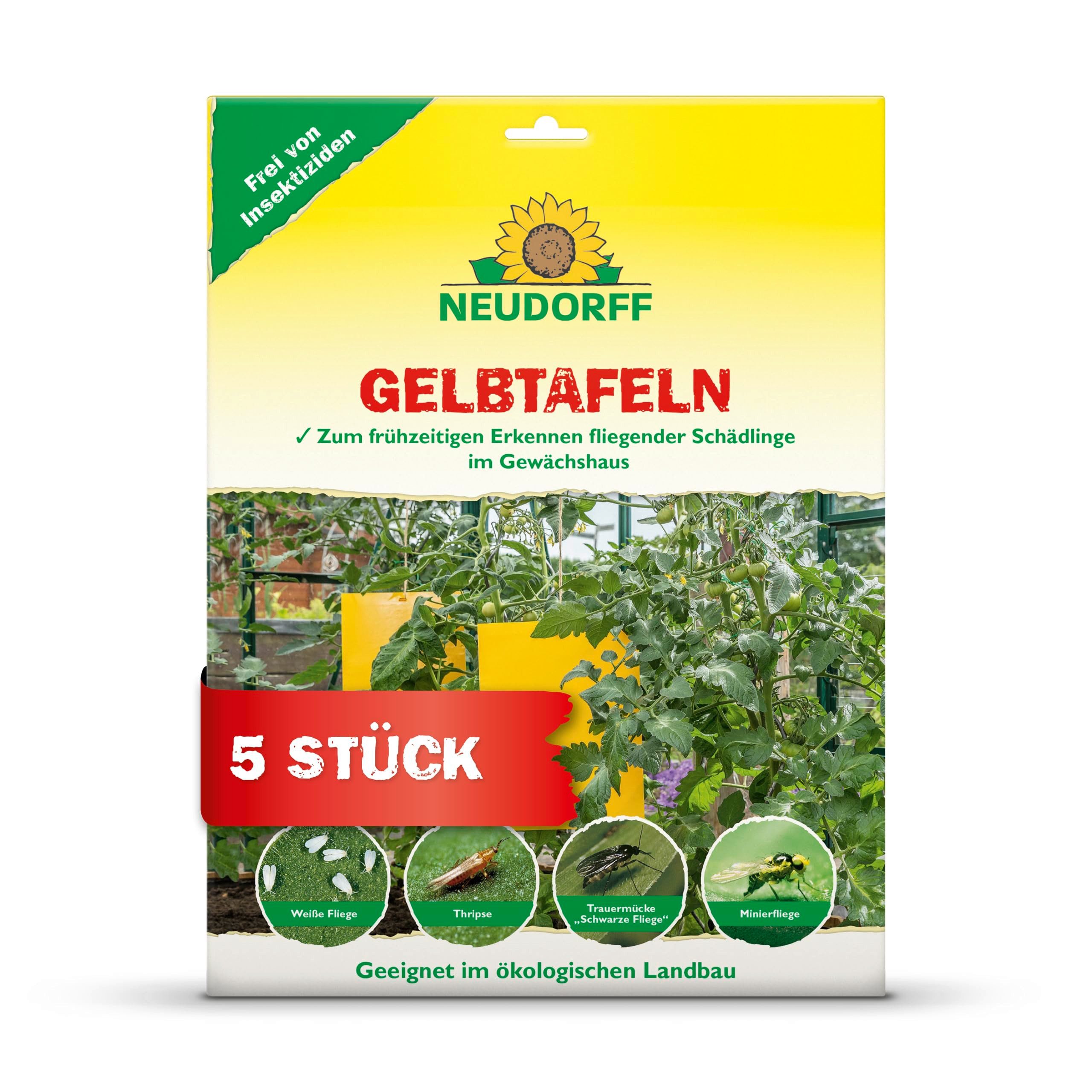 Klebefalle Insektizidfreie Gelbtafeln (großformatig) 5 Stk.