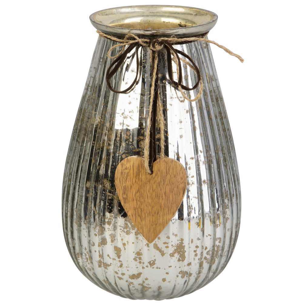 MICA Dekolicht Kerzenhalter mit Herz - ca. 13 x 22 cm günstig online kaufen