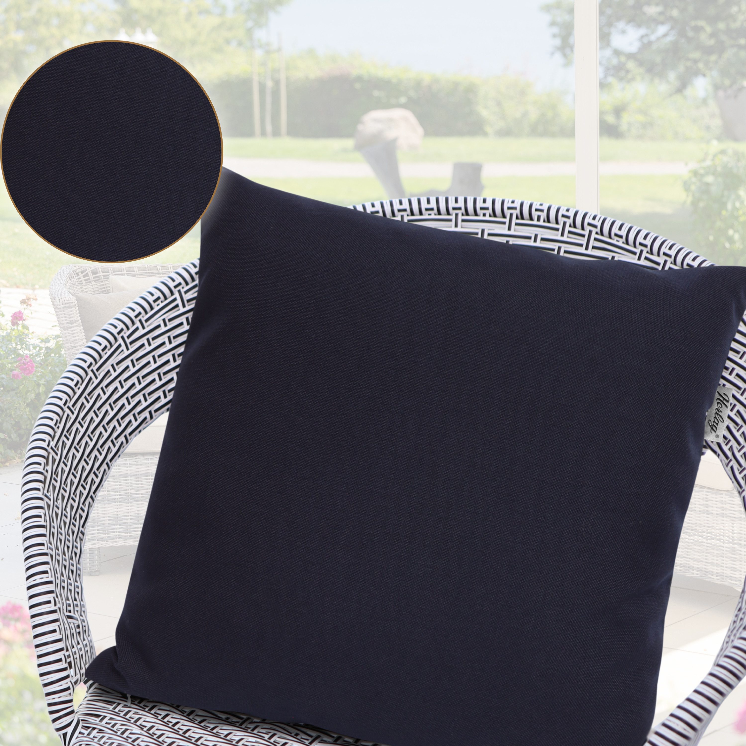 Herlag Dekokissen SUNNY Outdoorkissen Bezug, Garten, 40x40cm oder 50x50cm, Wetterfest, 9 Farben, Nur Hülle