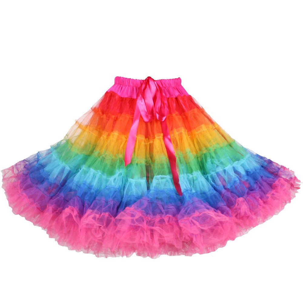 thetru Clown-Kostüm Volumen Petticoat 'Rainbow' für Damen, Bunter Reg günstig online kaufen