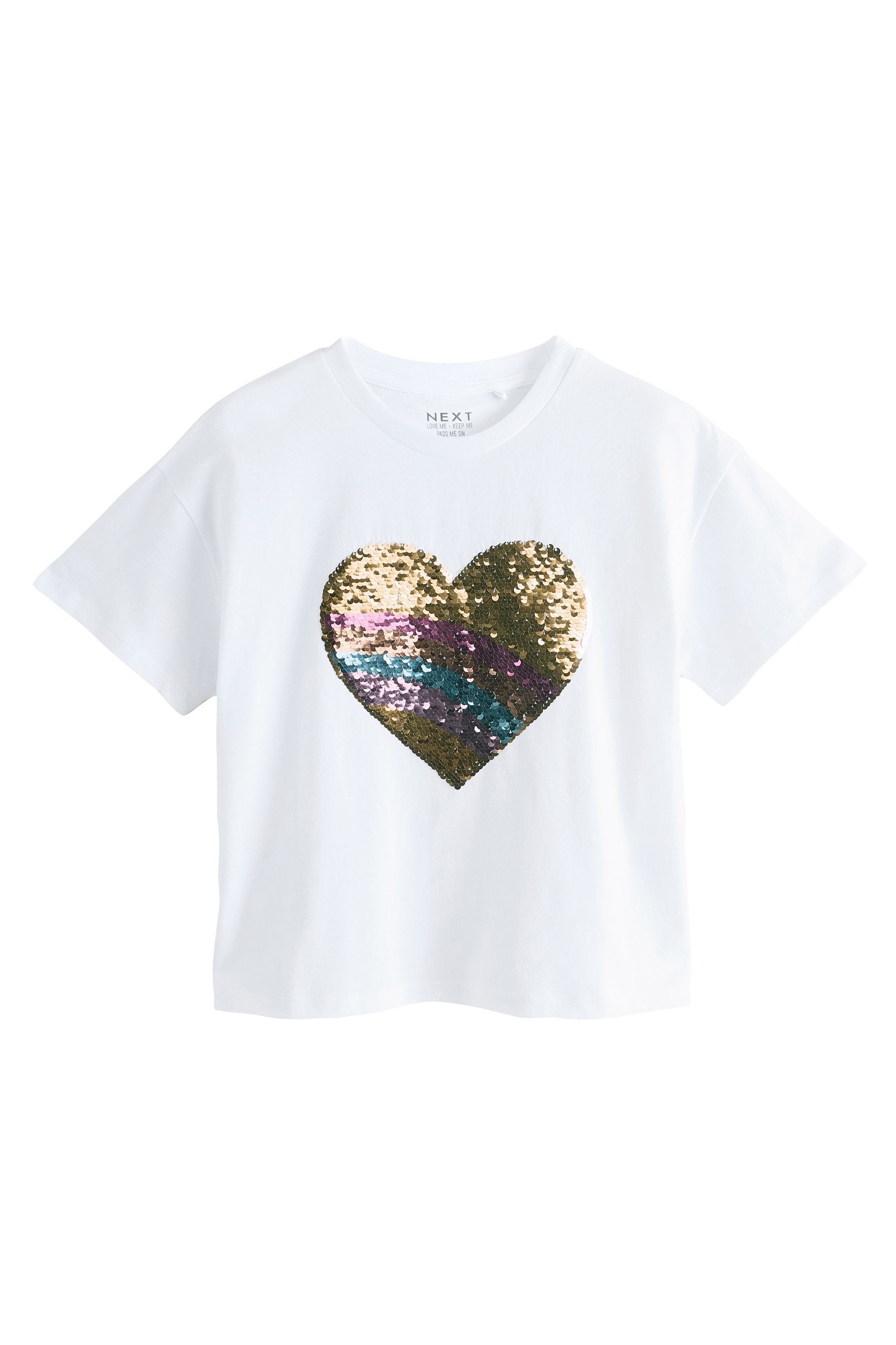 Next Paillettenshirt T-Shirt mit Herzprint und günstig online kaufen
