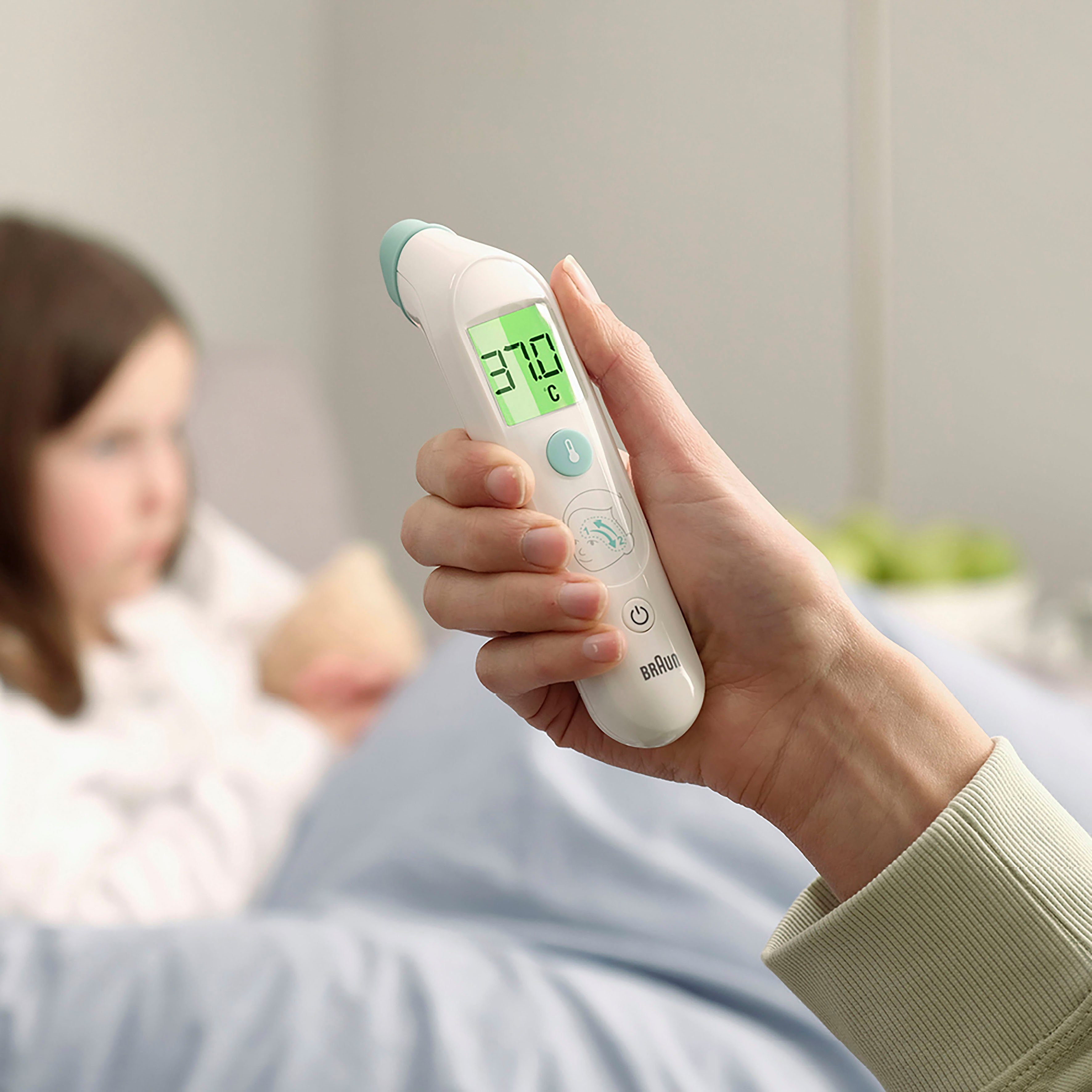 Braun Fieberthermometer TempleSwipe™ Altersgruppen​: - Erwachsene Geeignet Kinder Säuglinge, Stirnthermometer​ und BST200, alle für