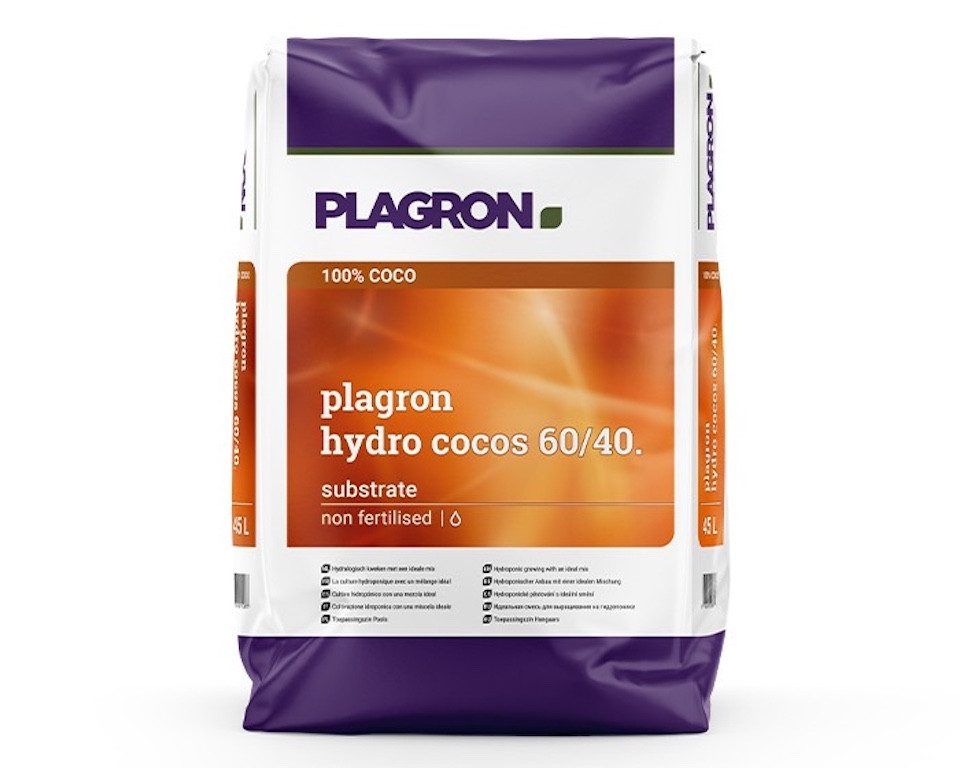 Plagron Blumenerde Plagron Hydro Cocos 60/40, mit 60 Prozent Tongranulat und 40 Prozent Kokosfasern, 45 Liter