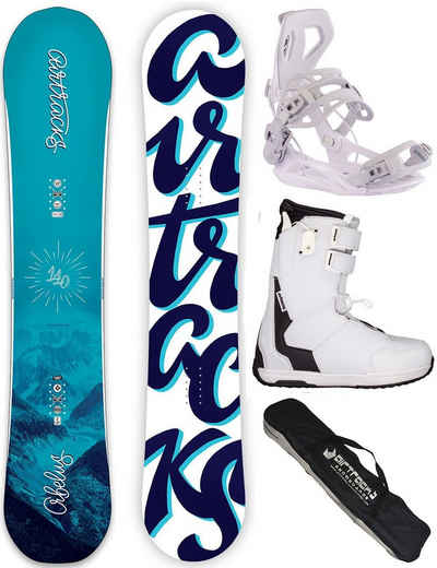 Airtracks Snowboard Damen Snowboard Komplett Set Orbelus »Mod. 22/23 (4er-Pack)