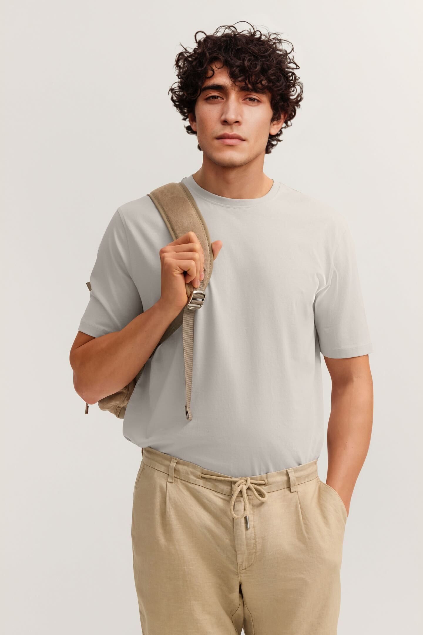 bugatti T-Shirt Basic aus Baumwolle Modern Fit Rundhals