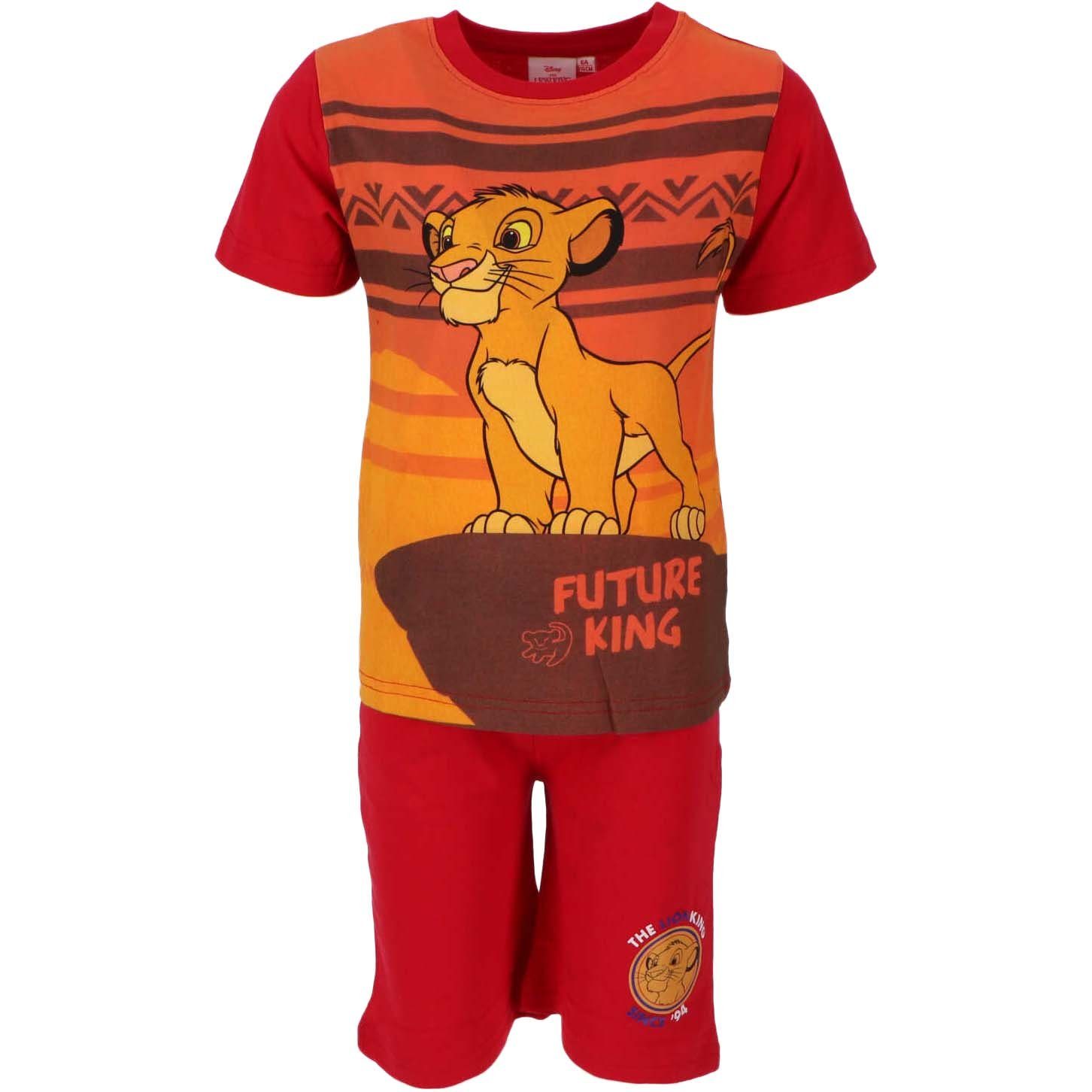 Disney The Lion King Schlafanzug Der König der Löwen Simba Kinder Pyjama  Gr. 92 bis 116, 100% Baumwolle
