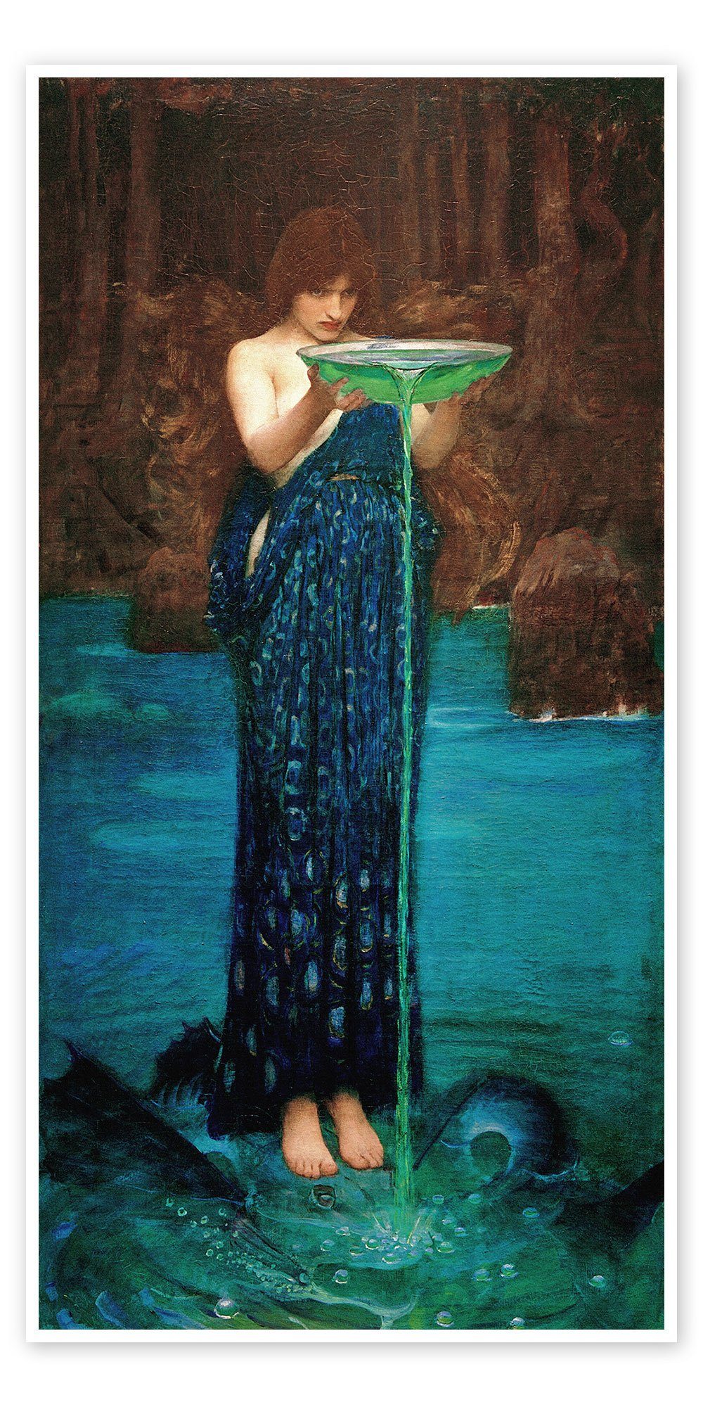 Posterlounge Poster John William Waterhouse, Circe Invidiosa, Malerei