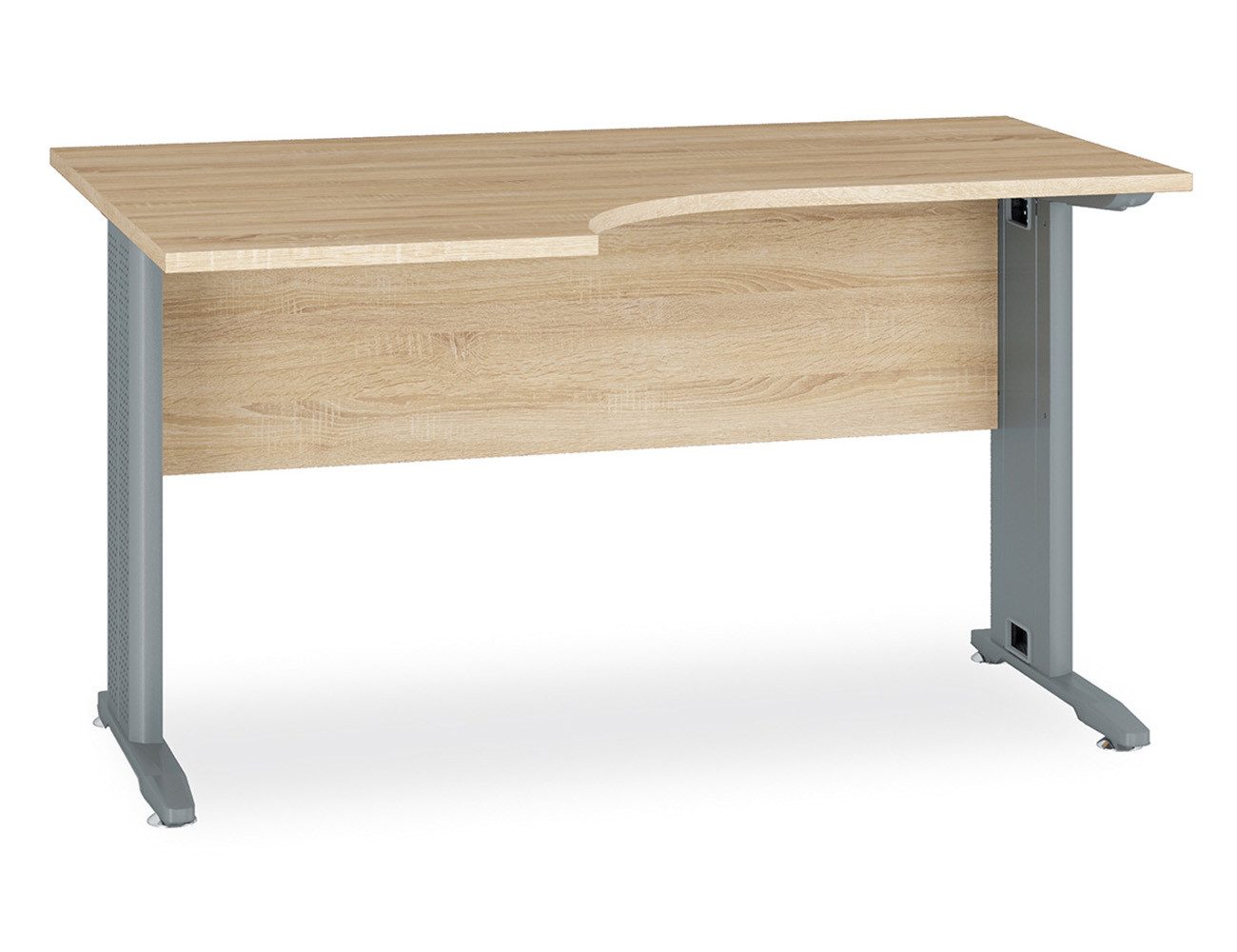 Feldmann-Wohnen Schreibtisch Optimal (L-förmige Tischplatte, 1-St., ABS-Kanten, weiche angenehme Haptik und hochwertiger Schutz vor Stößen), L-Form 138x100cm Sonoma Eiche hell